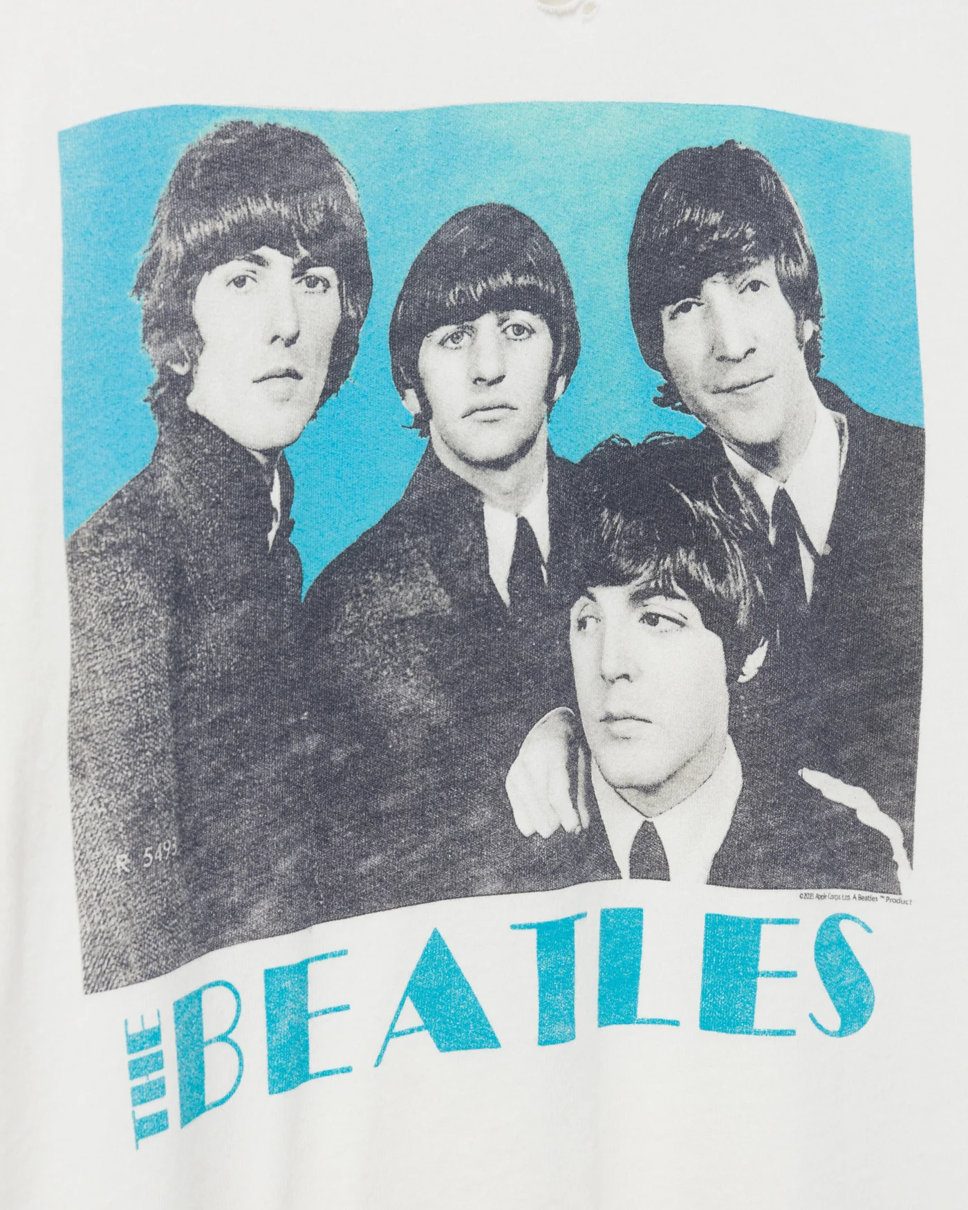 Women's Beatles Blue Vintage Destroy Tee - Image 4