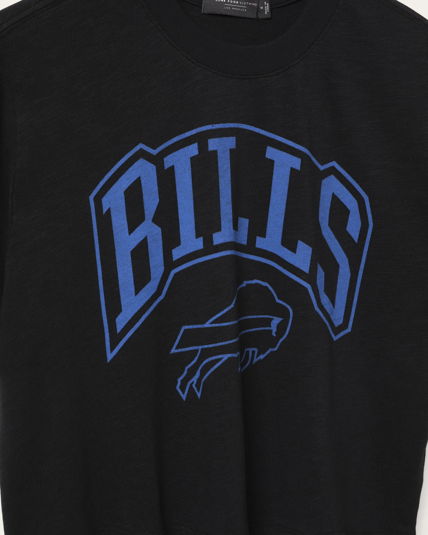Women's Buffalo Bills Blitz Mock Neck Crop Tee - Image 3