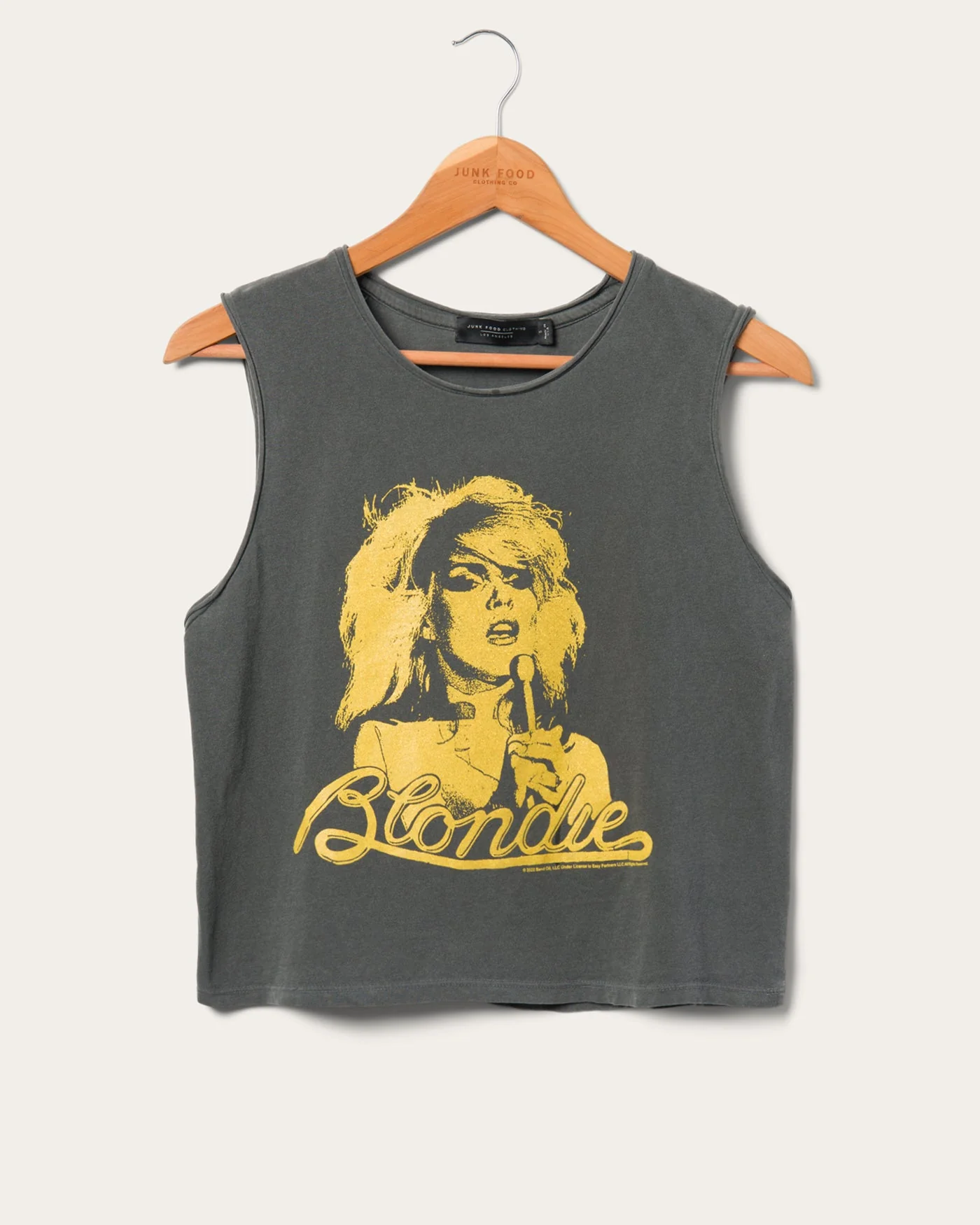 Women's Blondie Gold Cropped Muscle Tank