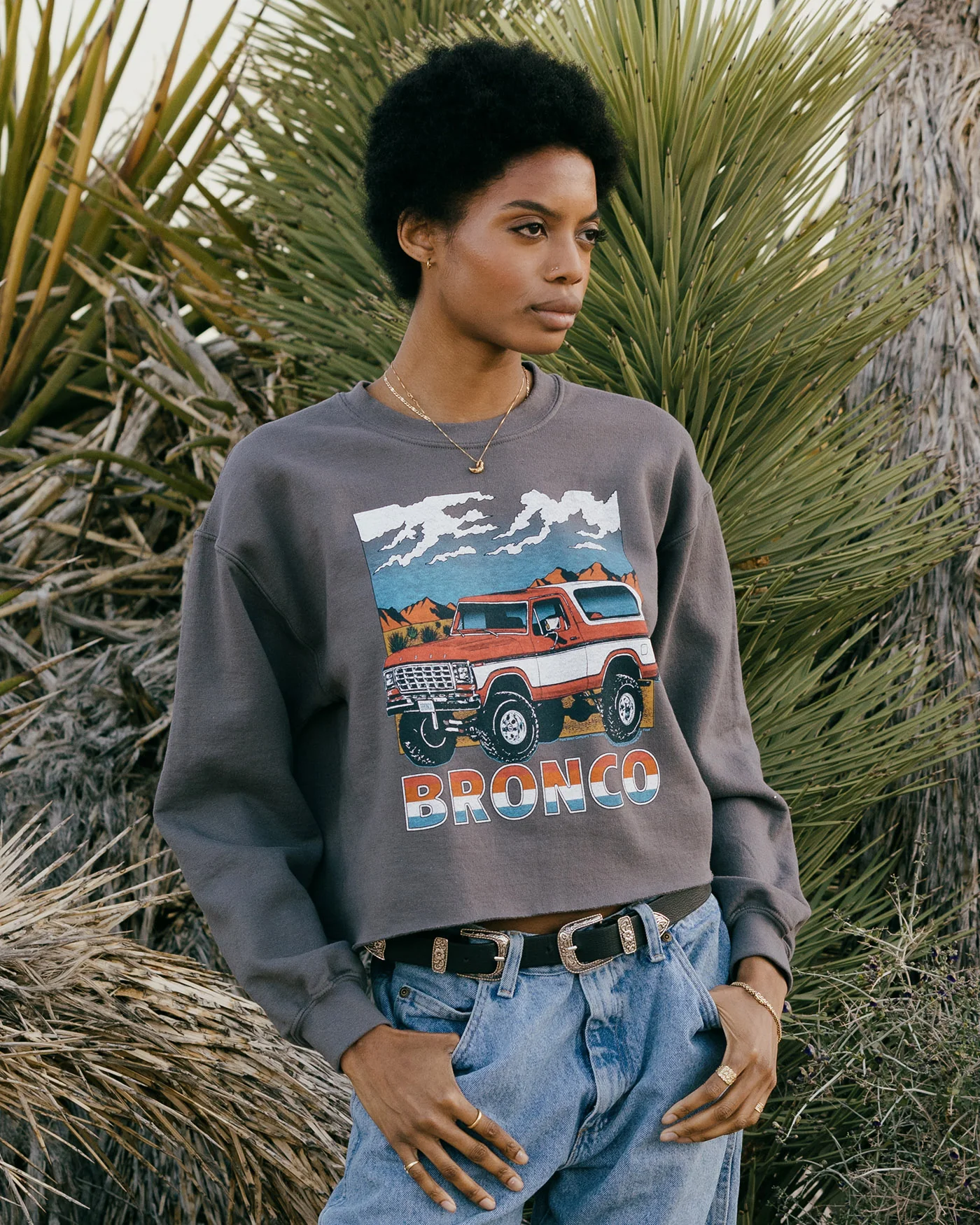 Women's Bronco Cropped Flea Market Fleece - Image 2