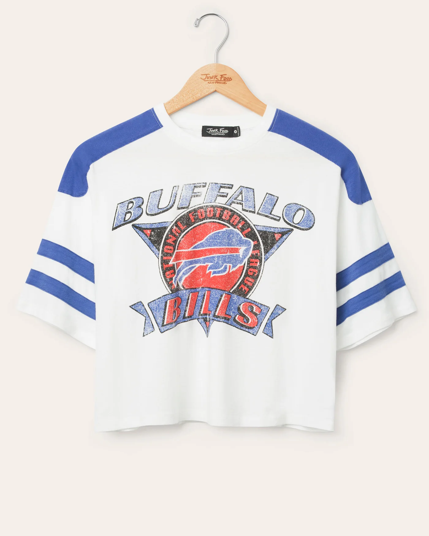 Women's Buffalo Bills Striped Crop Tee