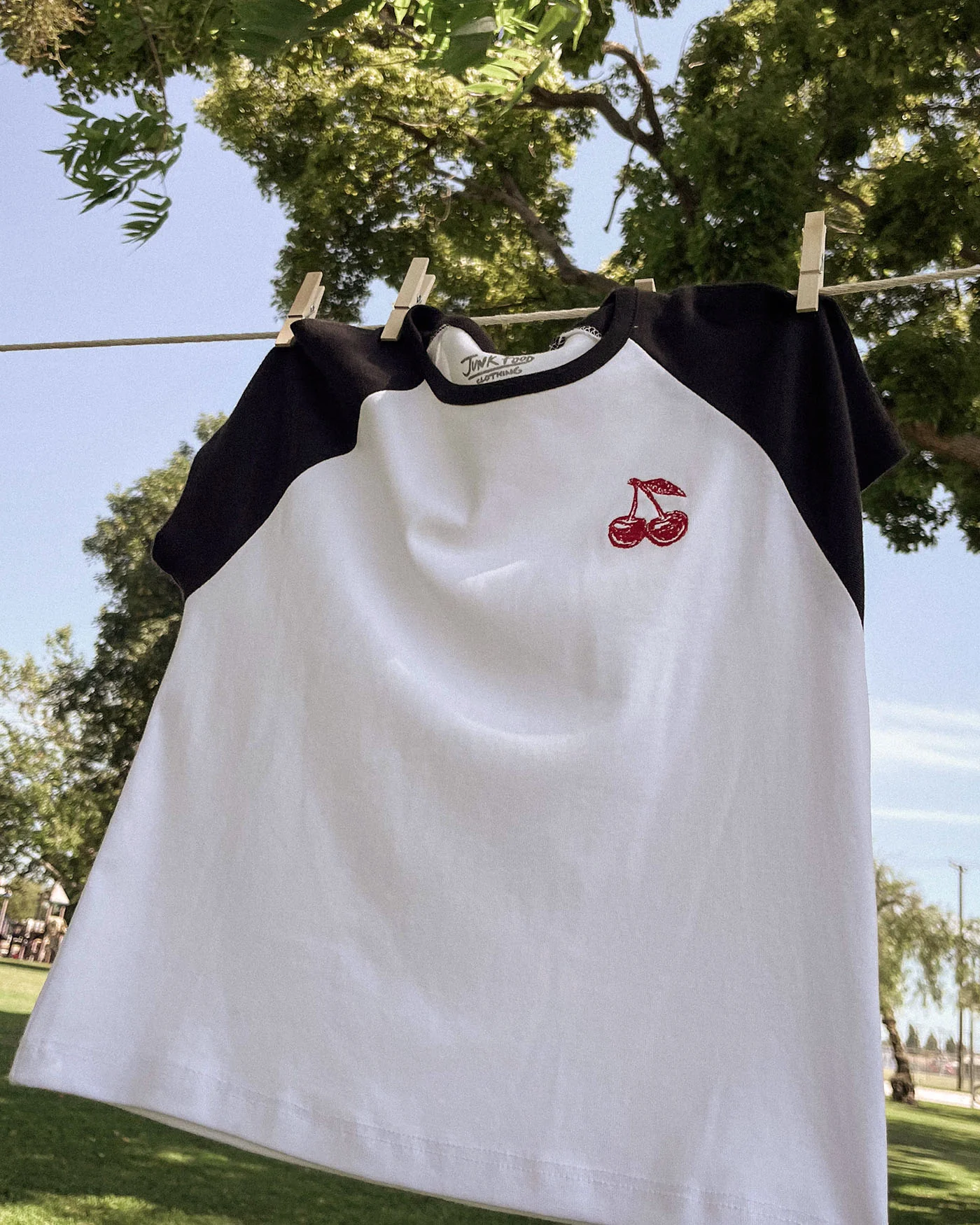 Women's Cherry Baby Raglan Tee - Image 2