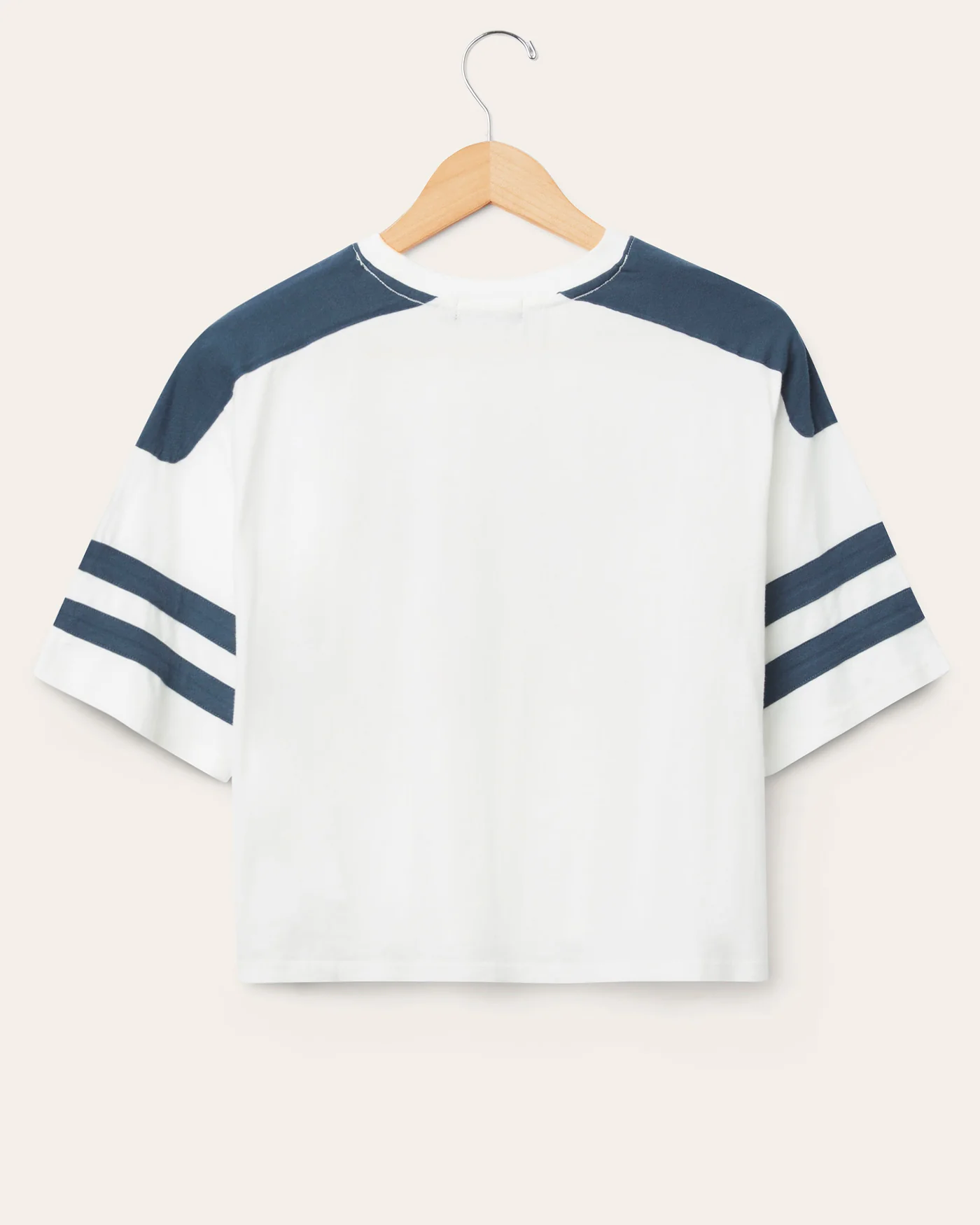 Women's Chicago Bears Striped Crop Tee - Image 2
