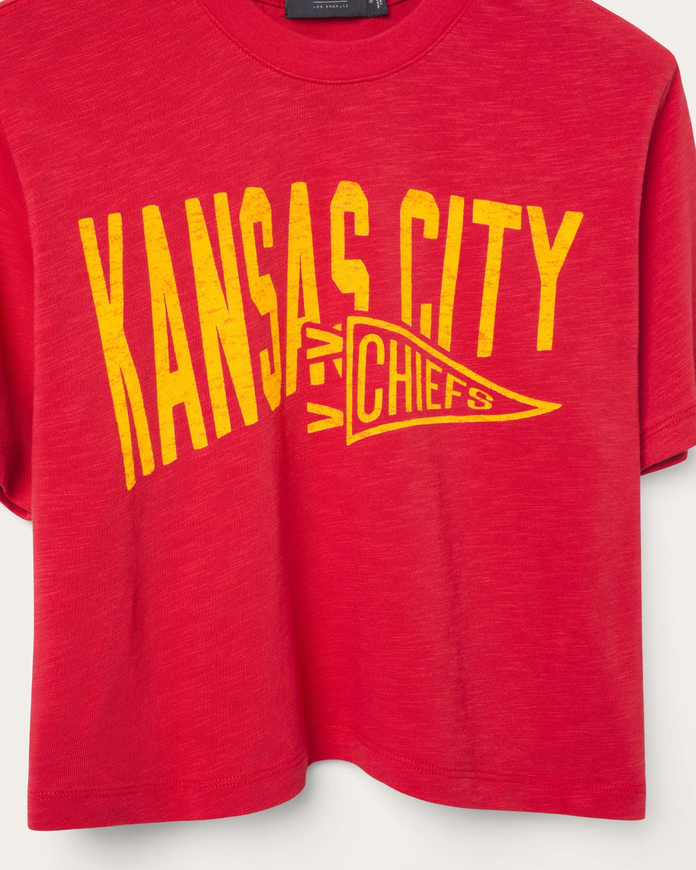 Women's Kansas City Chiefs Dual Threat Mock Neck Crop Tee - Image 5