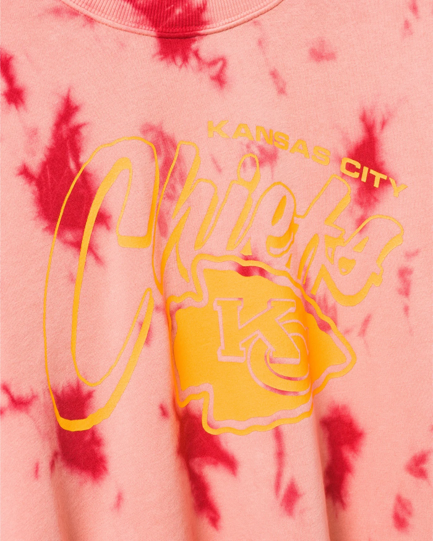 Women's Kansas City Chiefs Long Sleeve Loose Knit Crop - Image 4