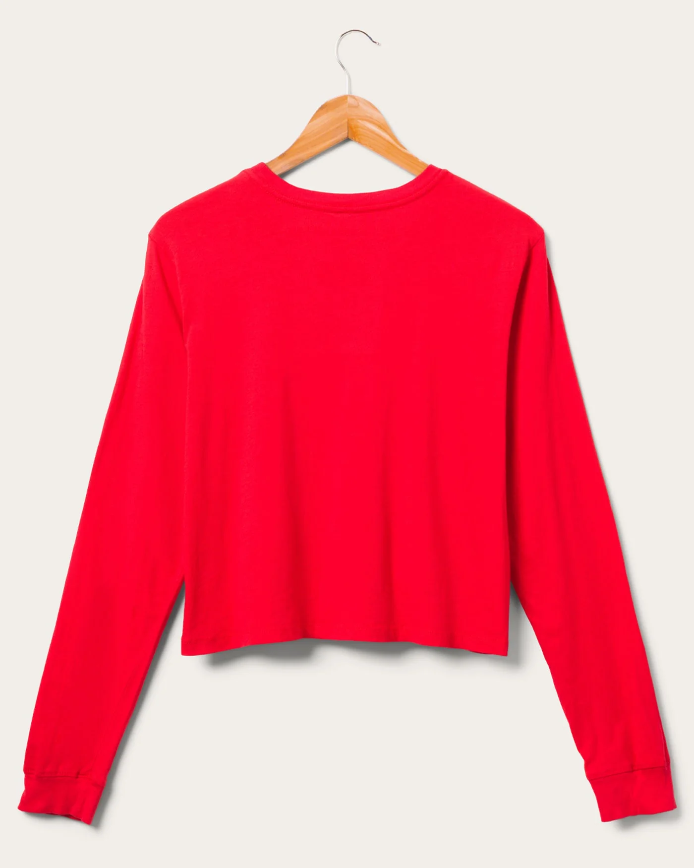 Women's Kansas City Chiefs Mickey Hang on Crop Long Sleeve - Image 4