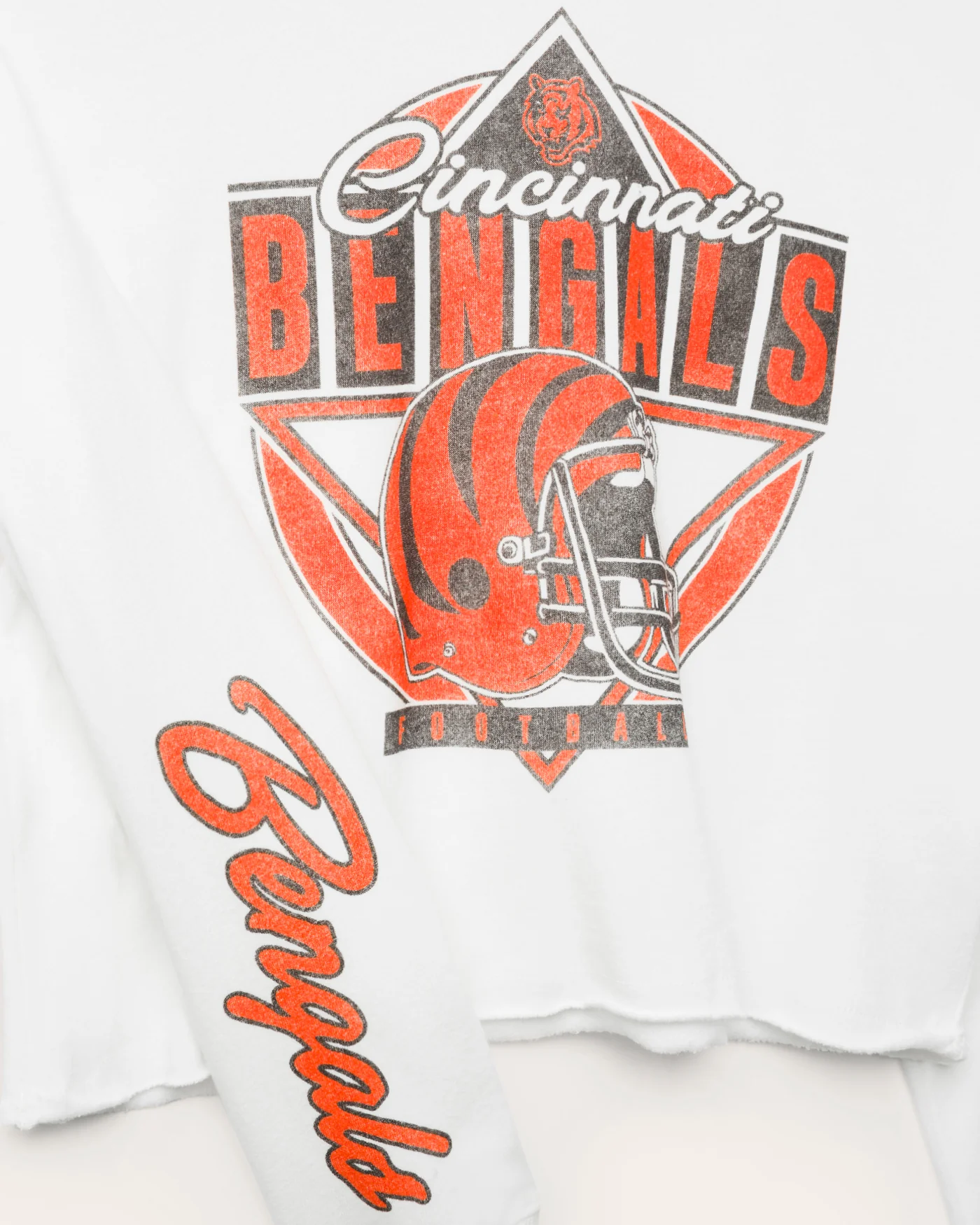 Women's Cincinnati Bengals Helmet Crop Fleece - Image 5