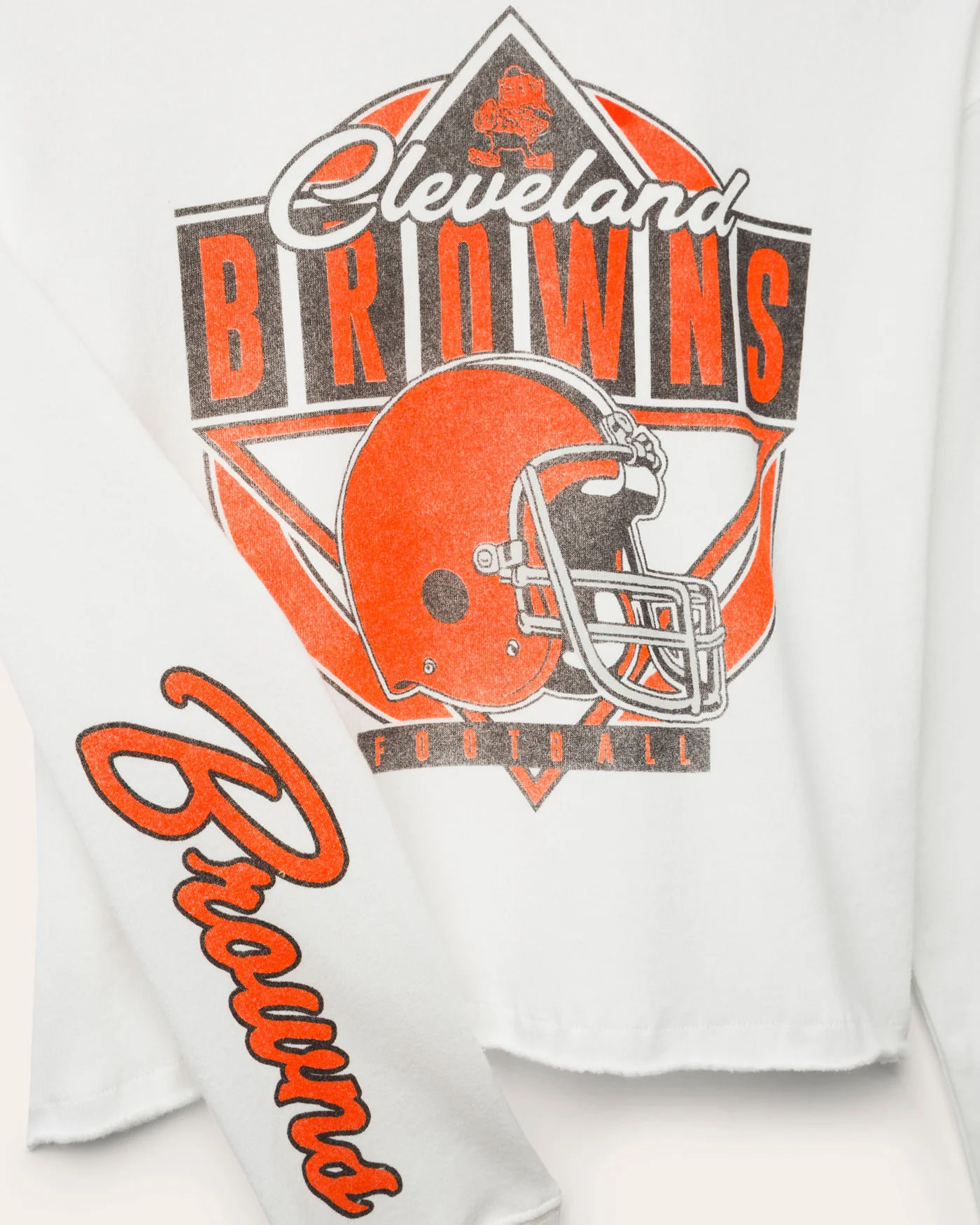 Women's Cleveland Browns Helmet Crop Fleece - Image 5