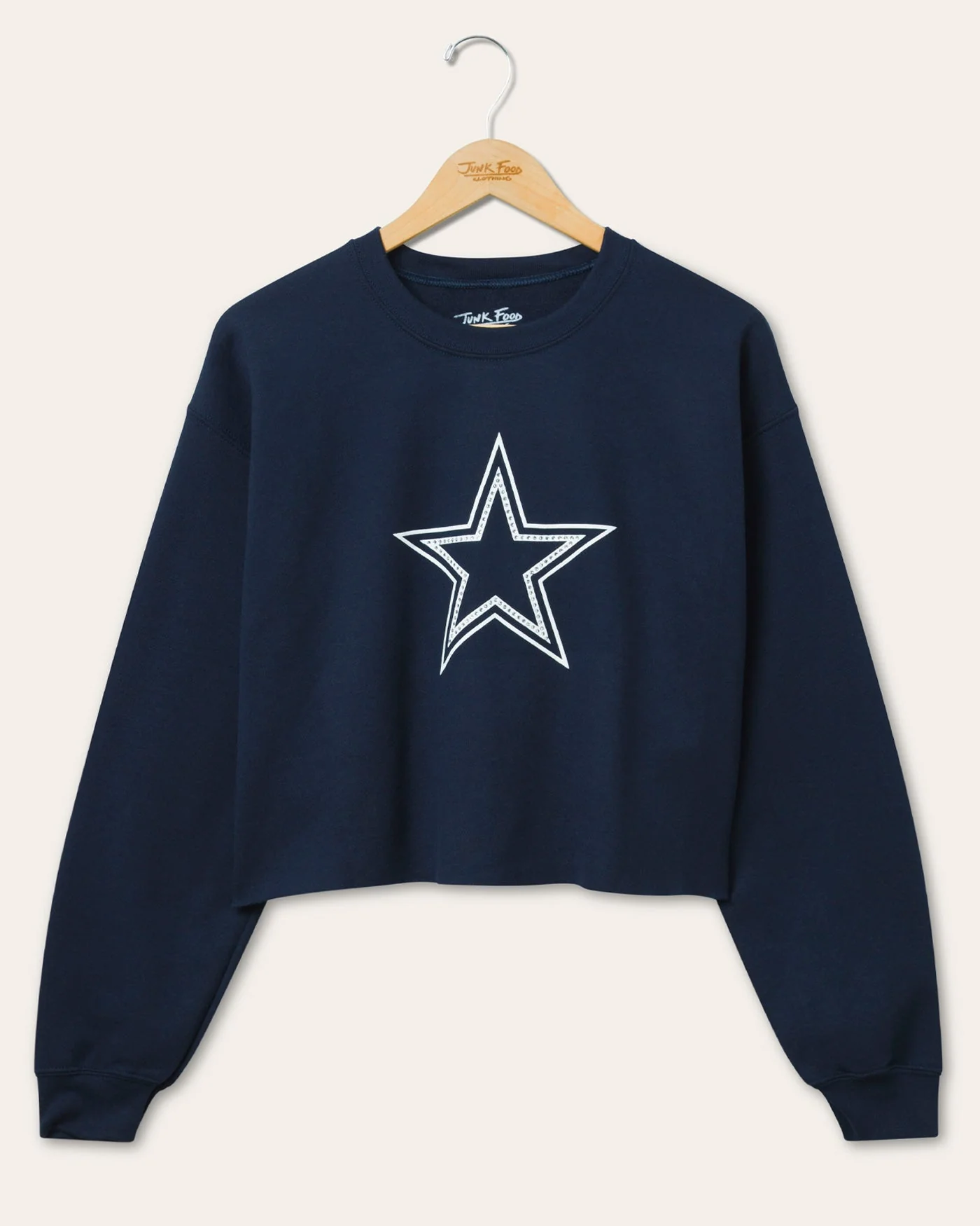 Women's Dallas Cowboys Bling Flea Market Crop Fleece