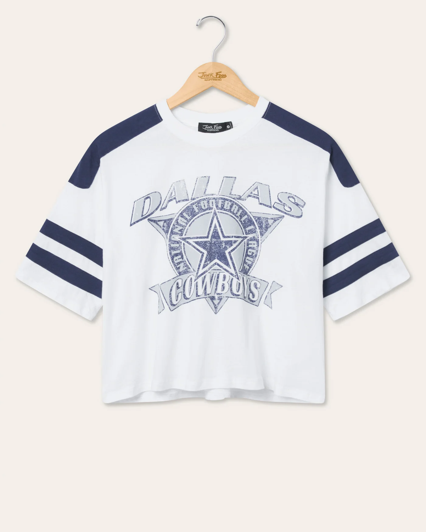 Women's Dallas Cowboys Striped Crop Tee