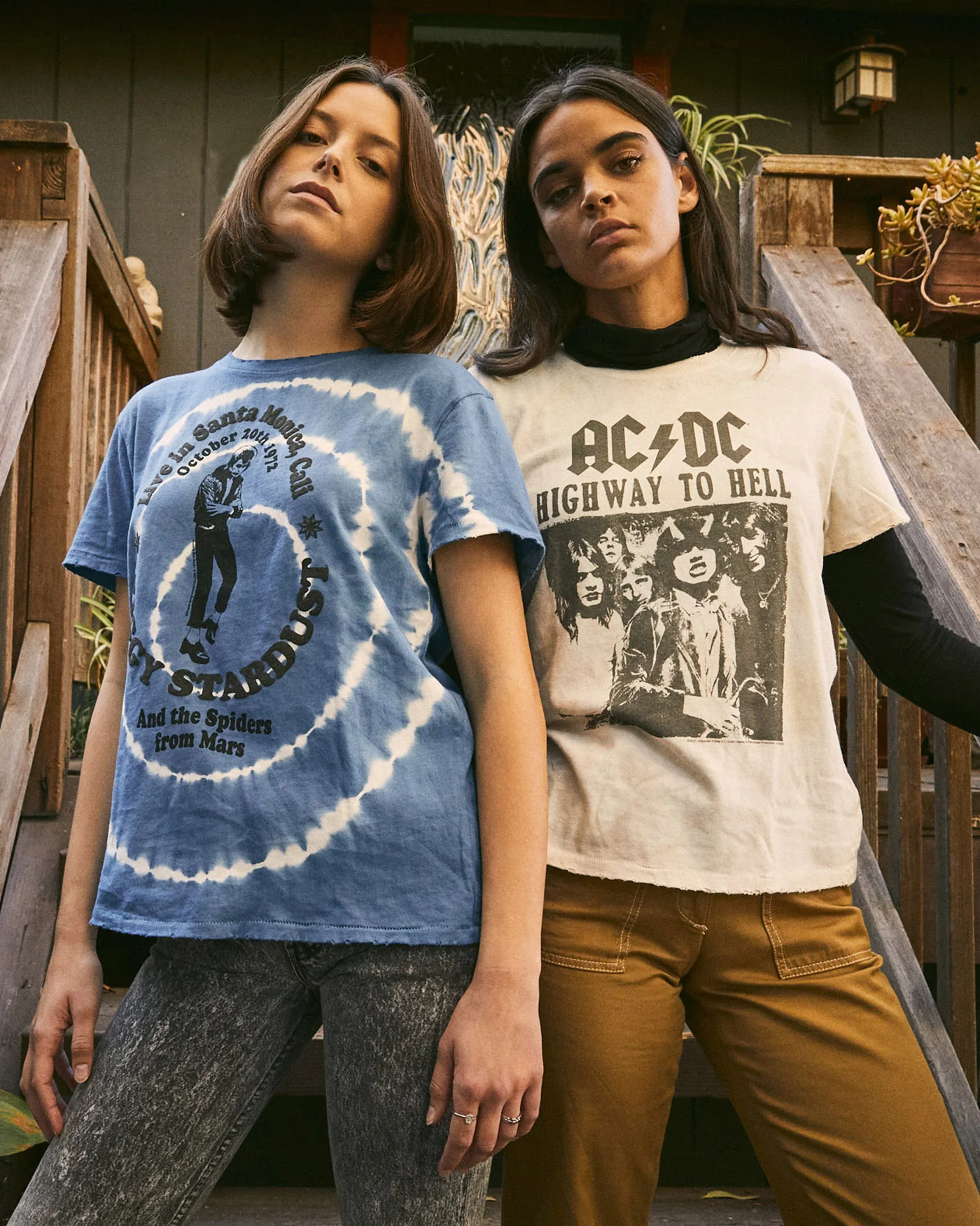 Women's David Bowie Ziggy Swirl Vintage Tee - Image 2