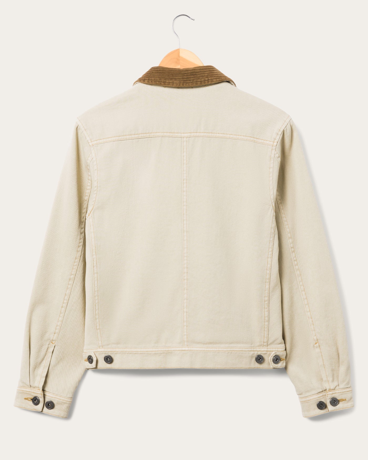 Women's Denim Corded Collar Chore Jacket - Image 7