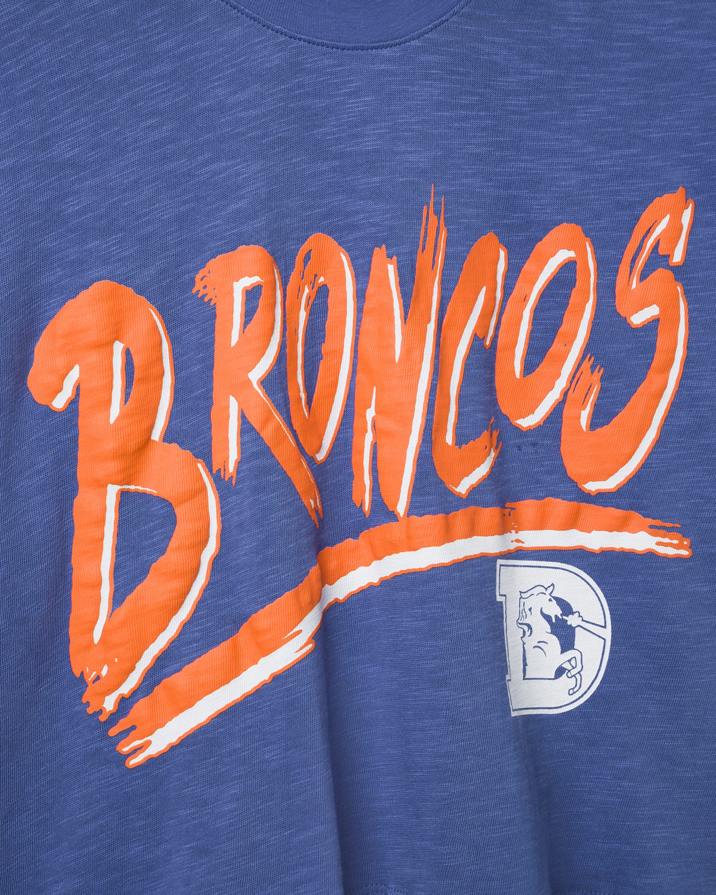Women's Denver Broncos Thrill Mock Neck Crop Tee - Image 3