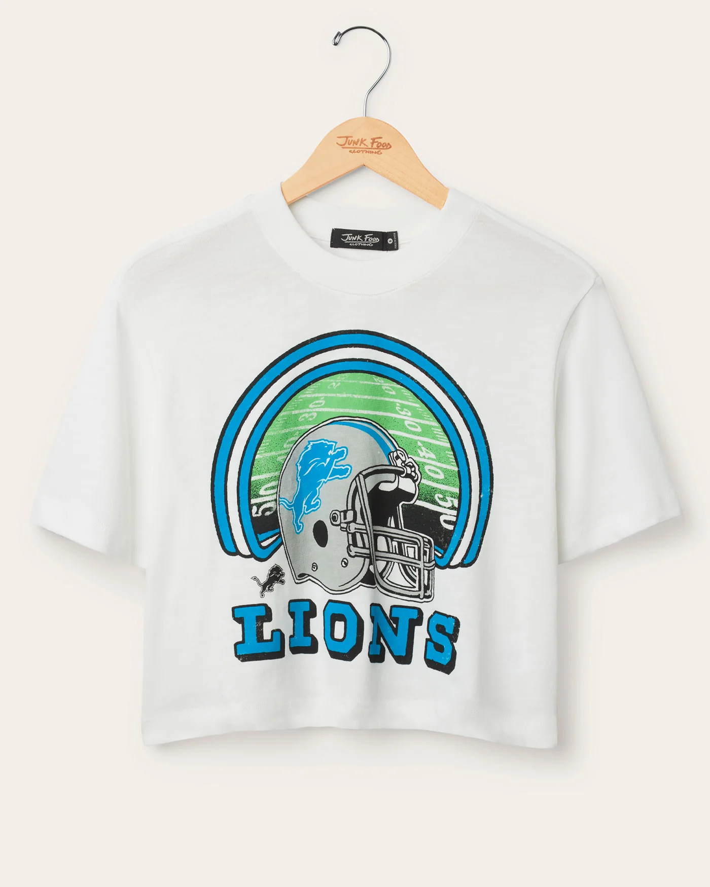 Women's Detroit Lions Game Time Mock Neck Crop Tee