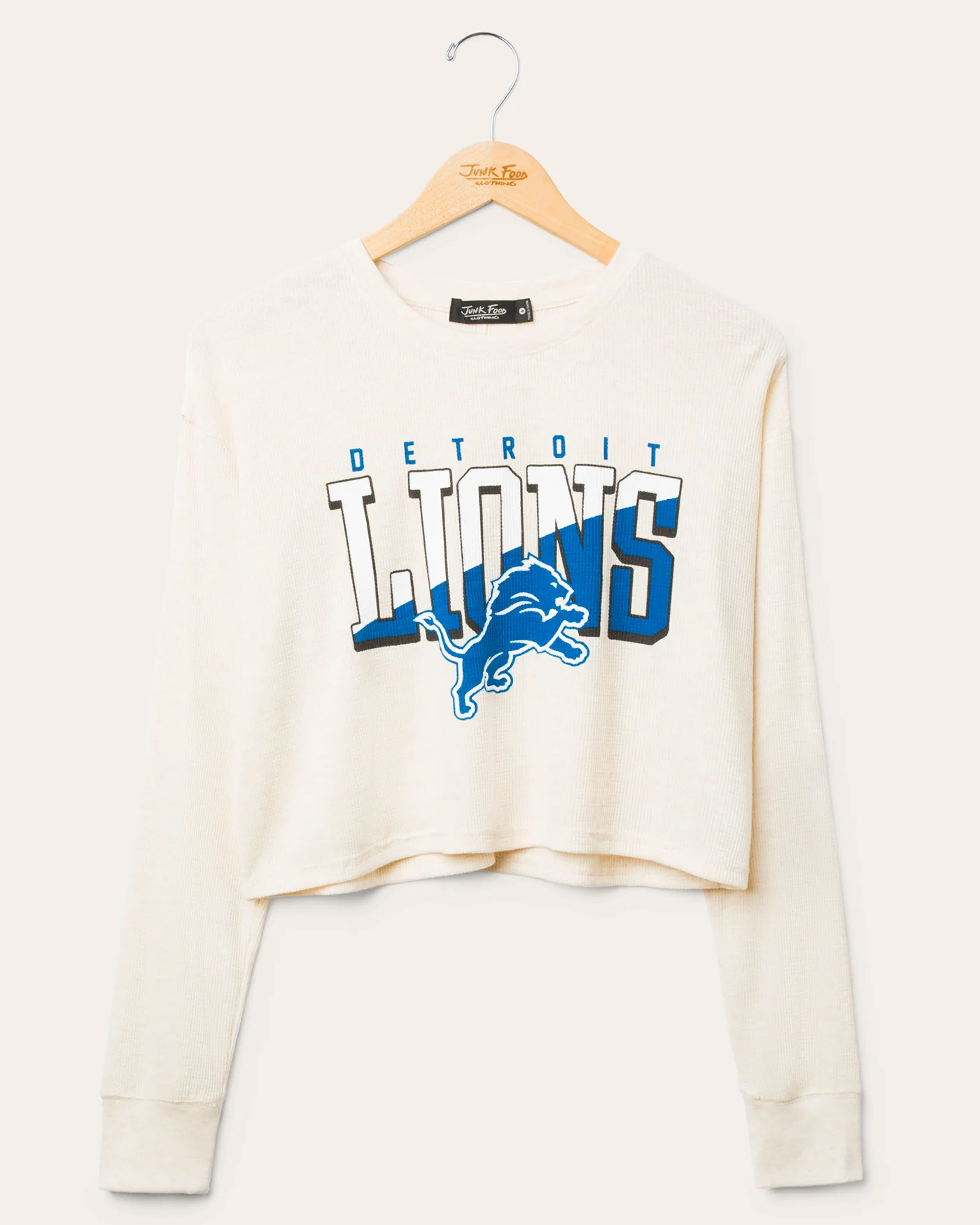 Women's Detroit Lions Slant Crop Thermal