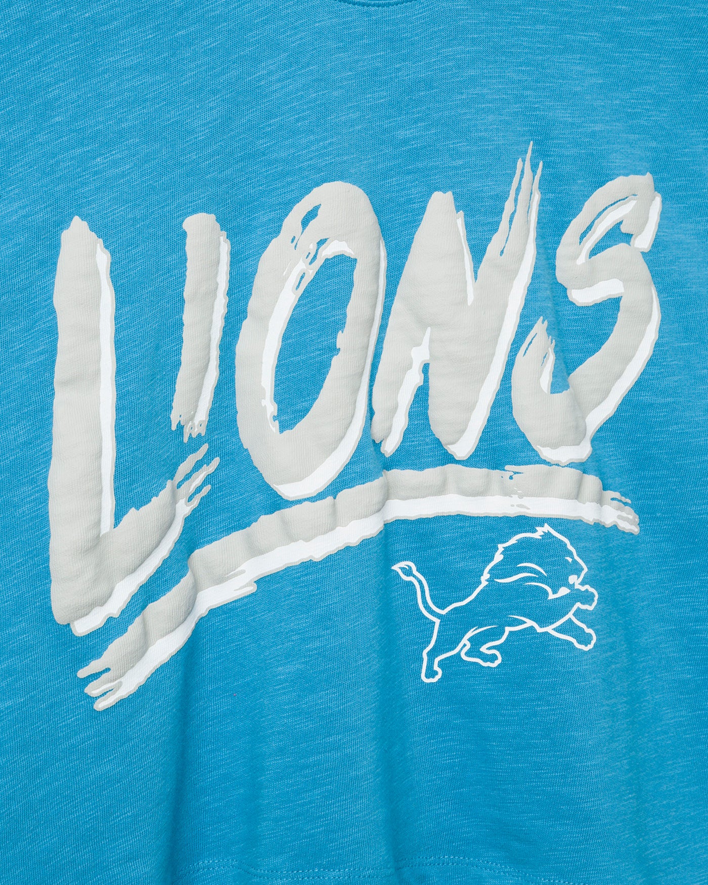 Women's Detroit Lions Thrill Mock Neck Crop Tee - Image 3