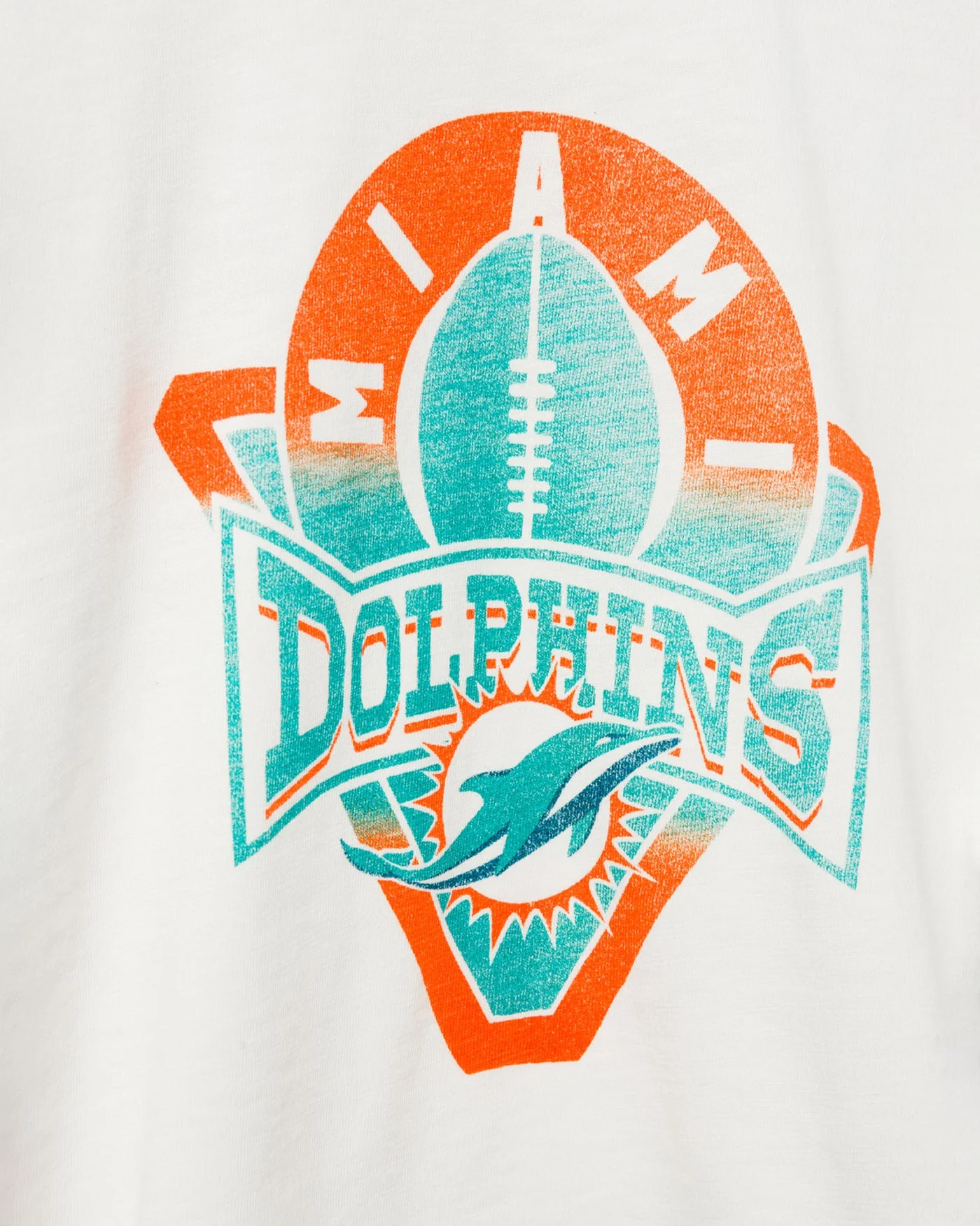 Women's Miami Dolphins Mock Neck Crop Tee - Image 3
