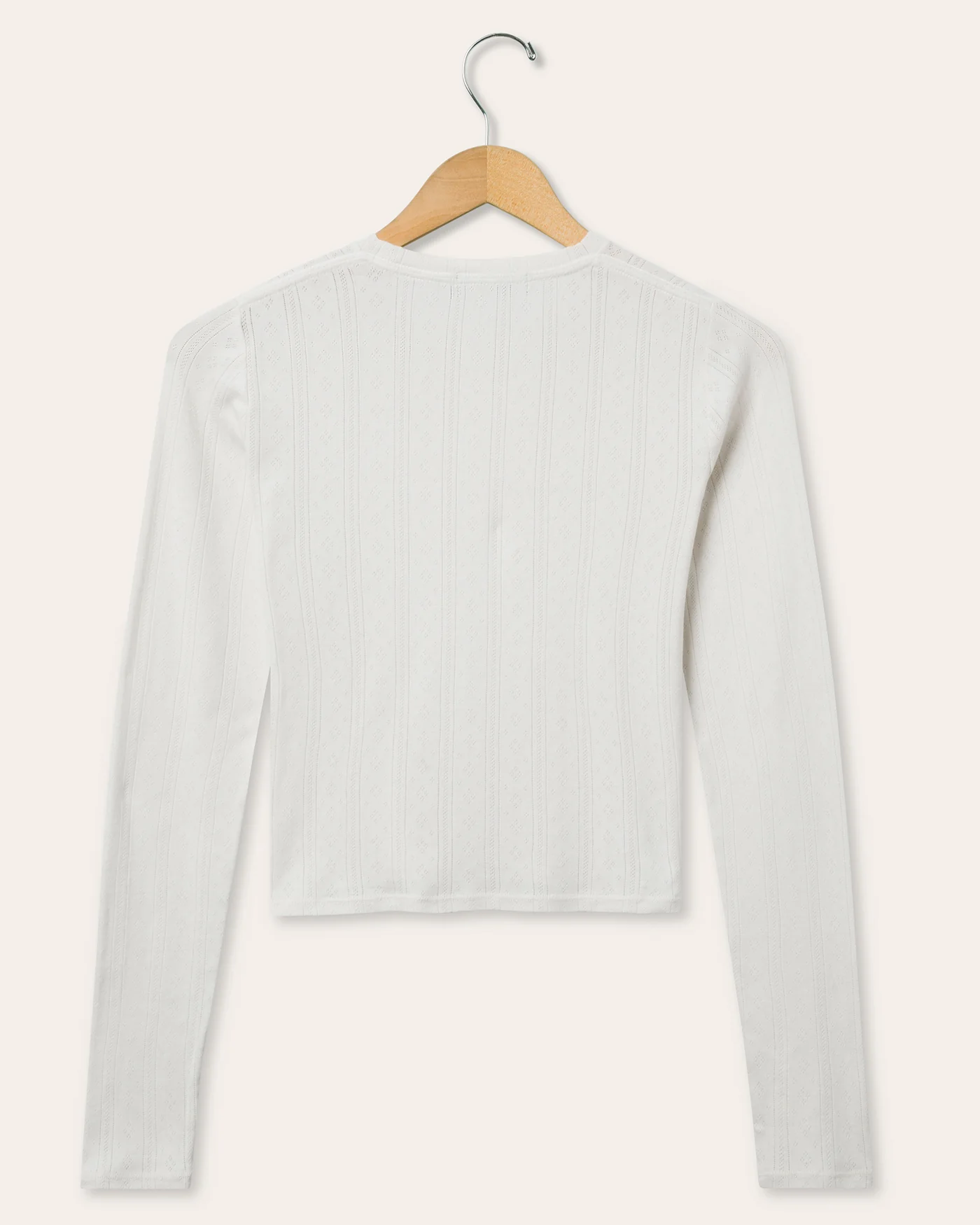 Women's Pointelle Knit Long Sleeve - Image 3