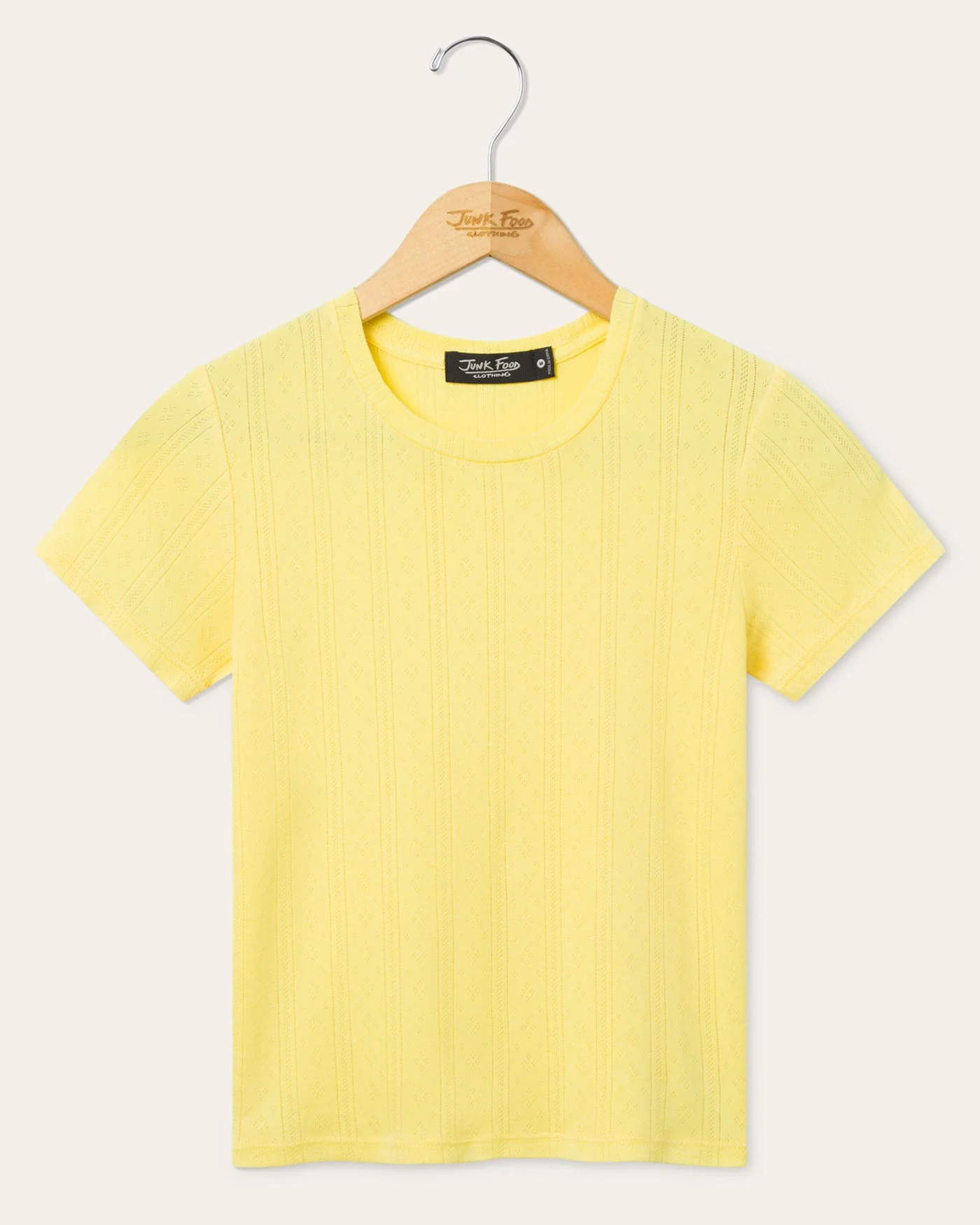 Womens Pointelle Short Sleeve Tee