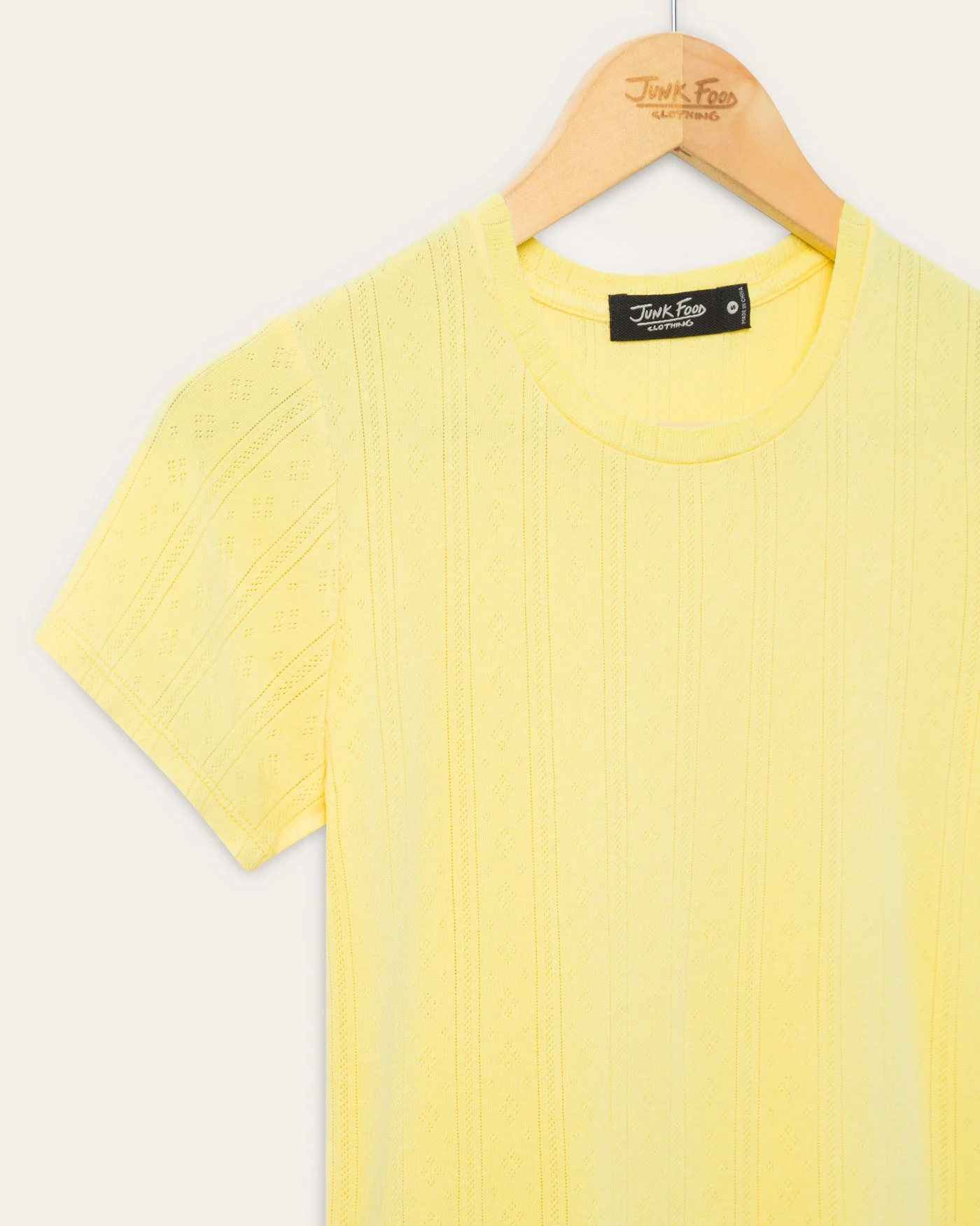 Womens Pointelle Short Sleeve Tee - Image 3