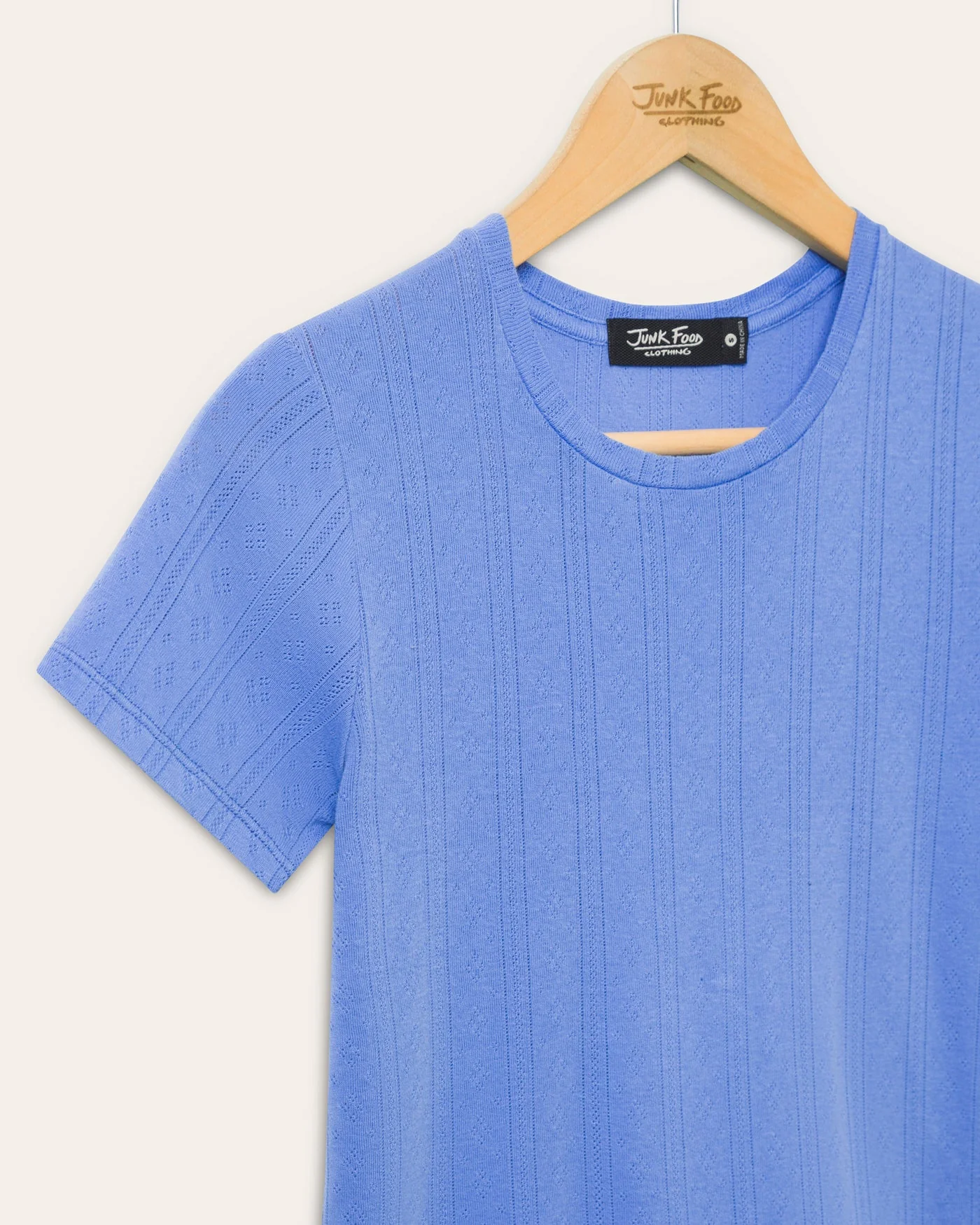 Womens Pointelle Short Sleeve Tee - Image 3