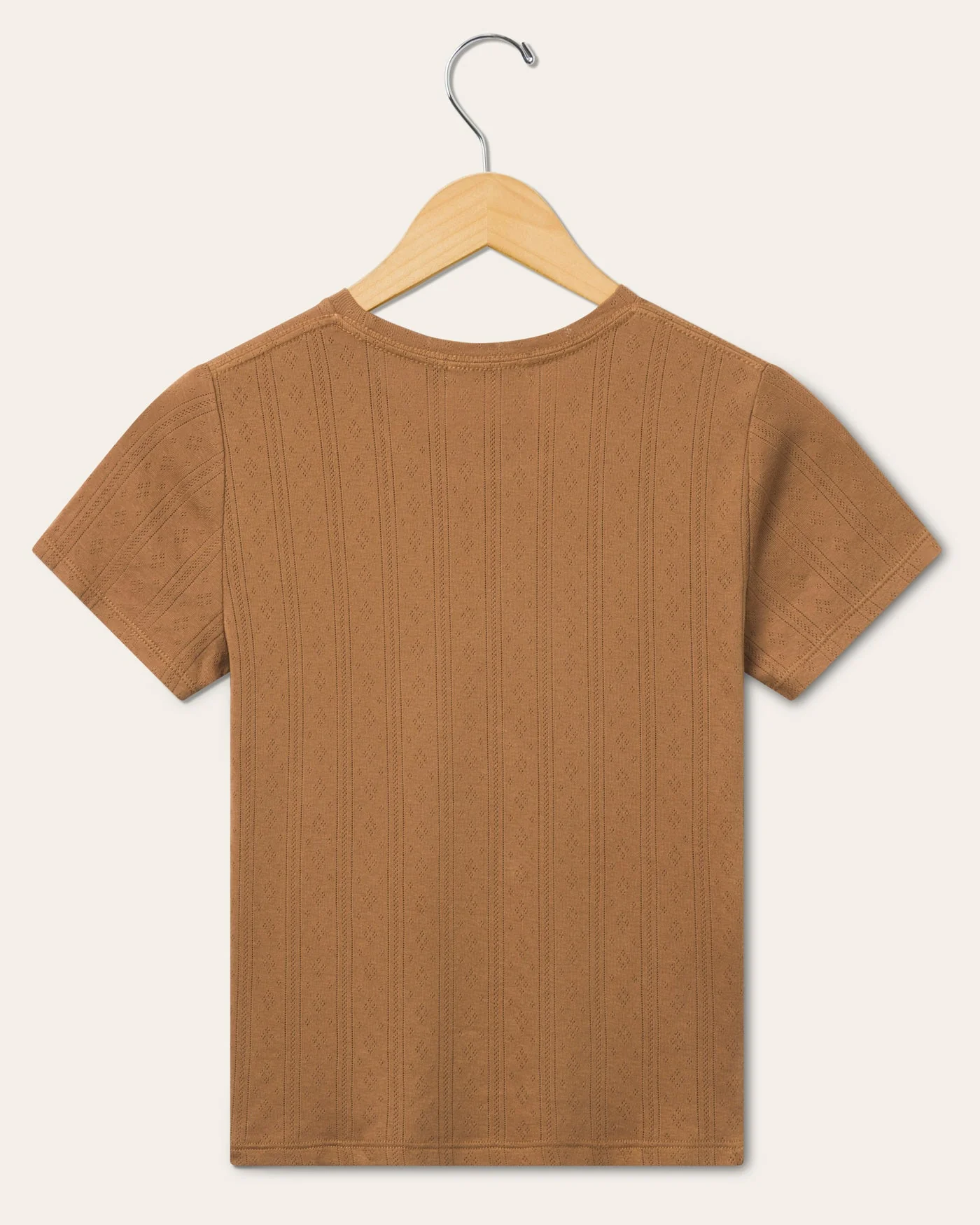 Womens Pointelle Short Sleeve Tee - Image 2