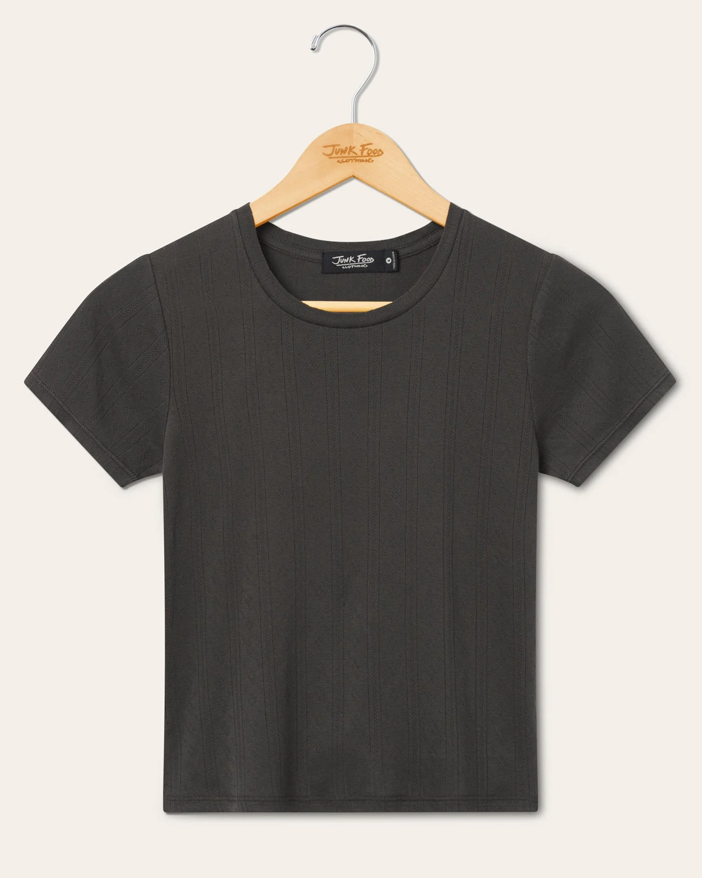 Womens Pointelle Short Sleeve Tee