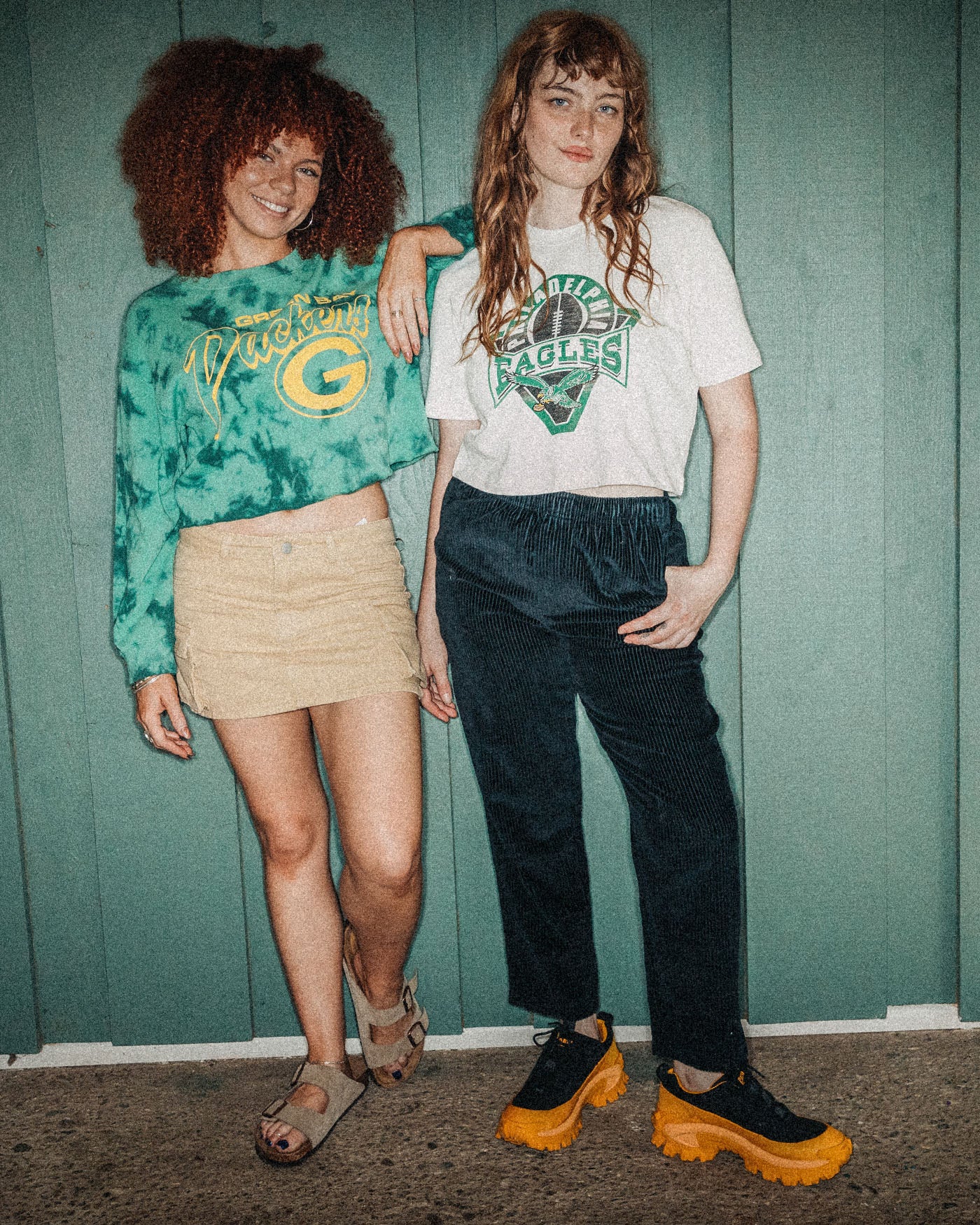 Women's Philadelphia Eagles Mock Neck Crop Tee - Image 2