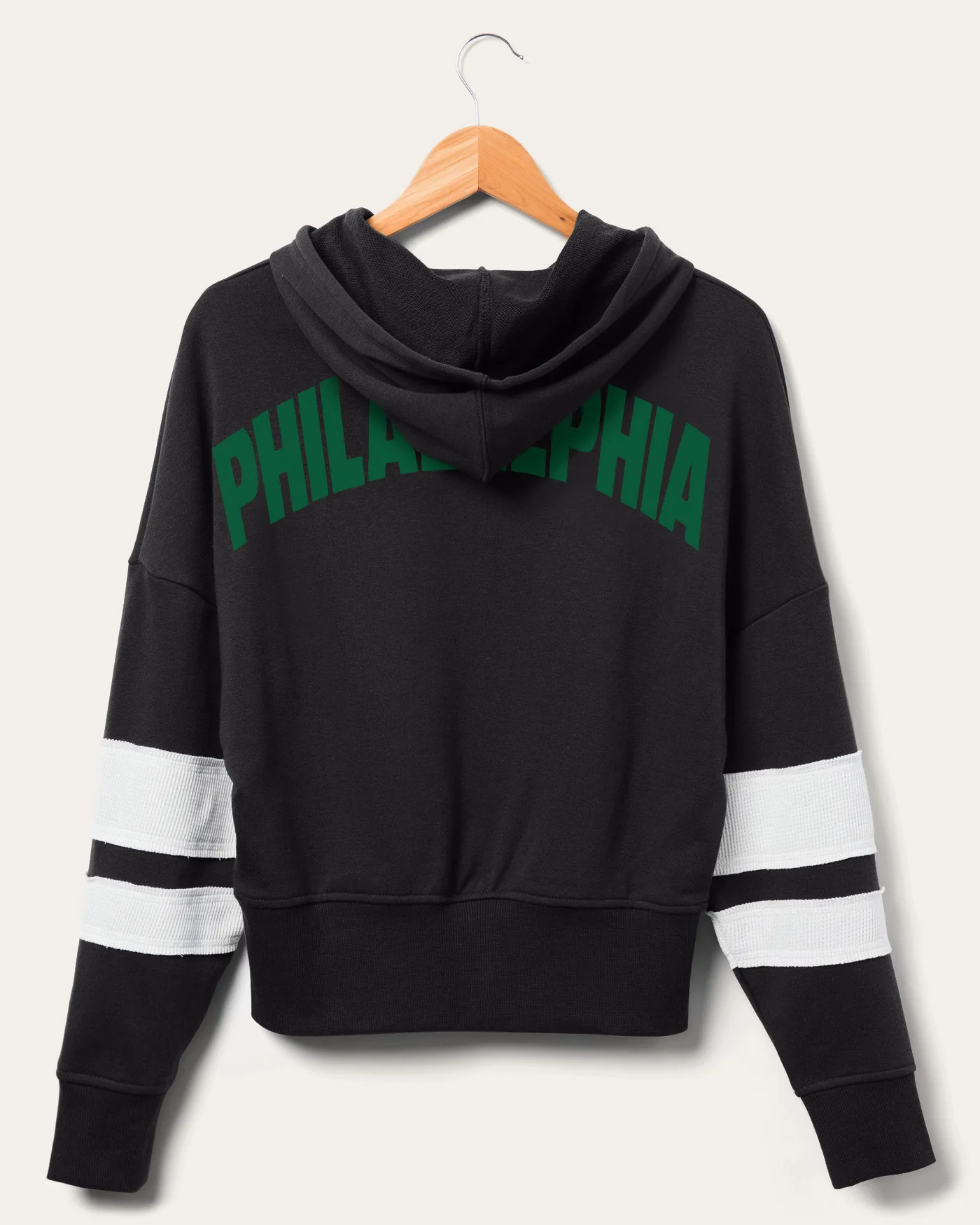 Women's NFL Eagles Sideline Striped Fleece - Image 3