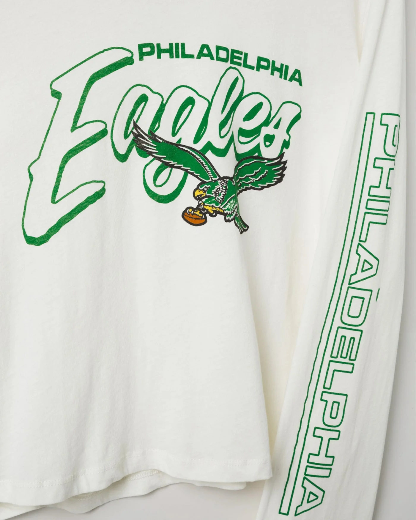 Women's Philadelphia Eagles Touchdown Long Sleeve Cropped Tee - Image 4