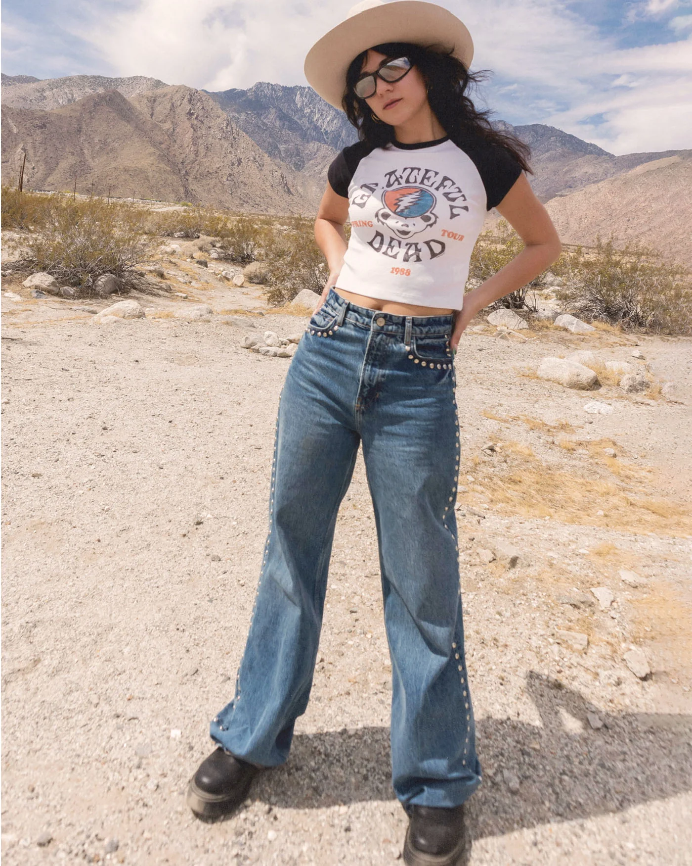 Women's Grateful Dead 1988 Tour Baby Raglan Tee - Image 3