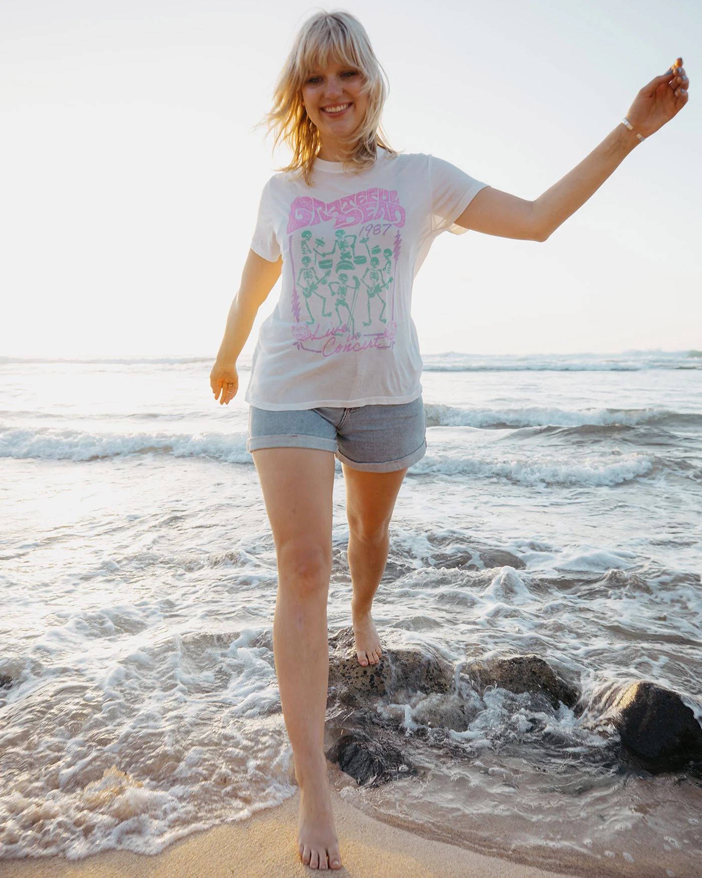 Women's Grateful Dead Live Vintage Tissue Tee - Image 2