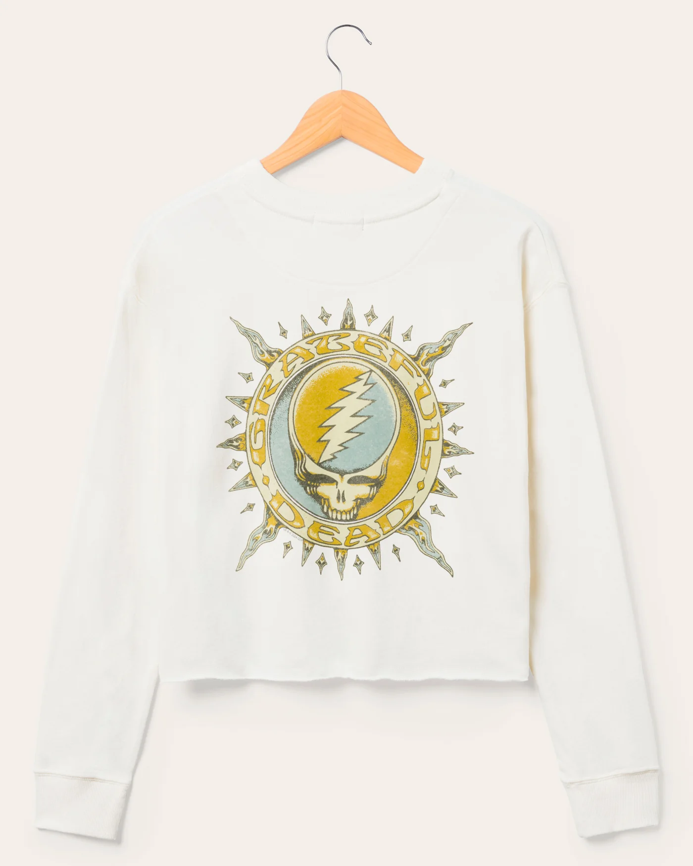 Women's Grateful Dead Sun Cropped Crew Fleece - Image 2