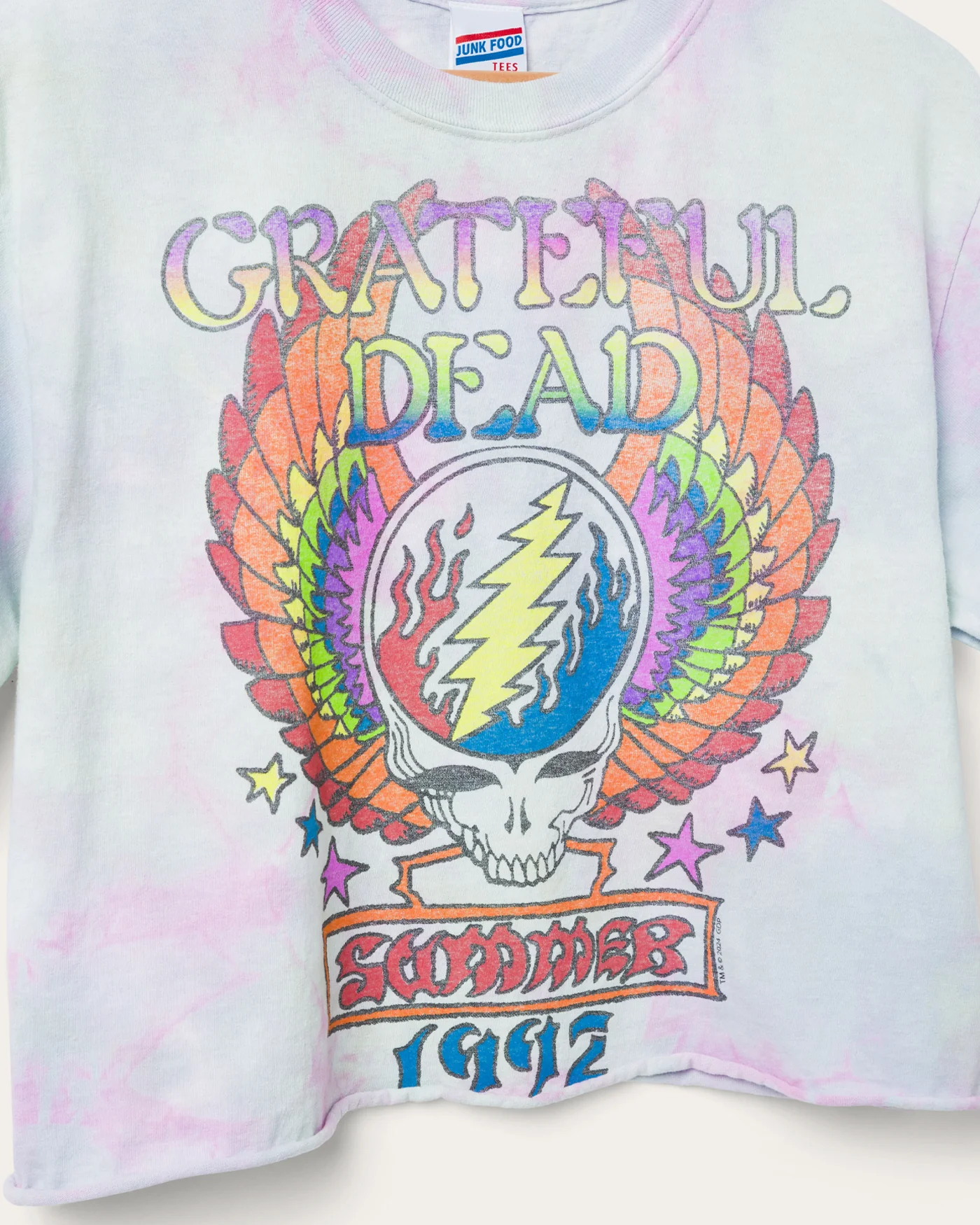 Women's Grateful Dead Winged Skull Flea Market Crop Tee - Image 4