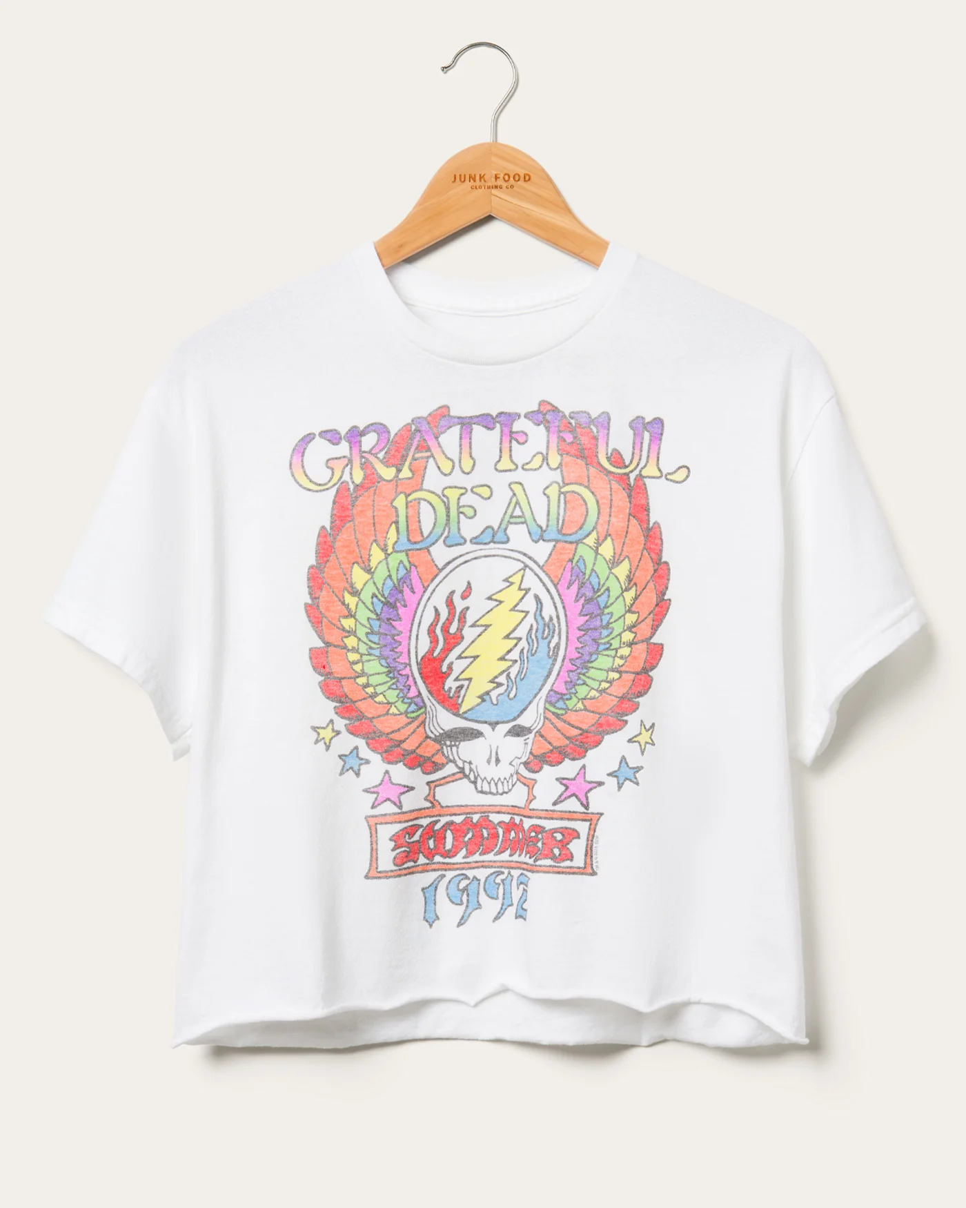 Women's Grateful Dead Winged Skull Flea Market Crop Tee