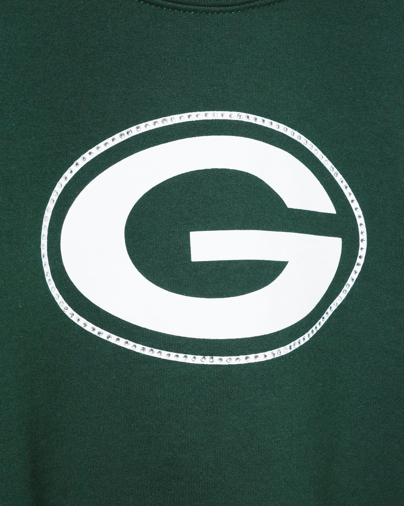 Women's Green Bay Packers Bling Flea Market Crop Fleece - Image 6