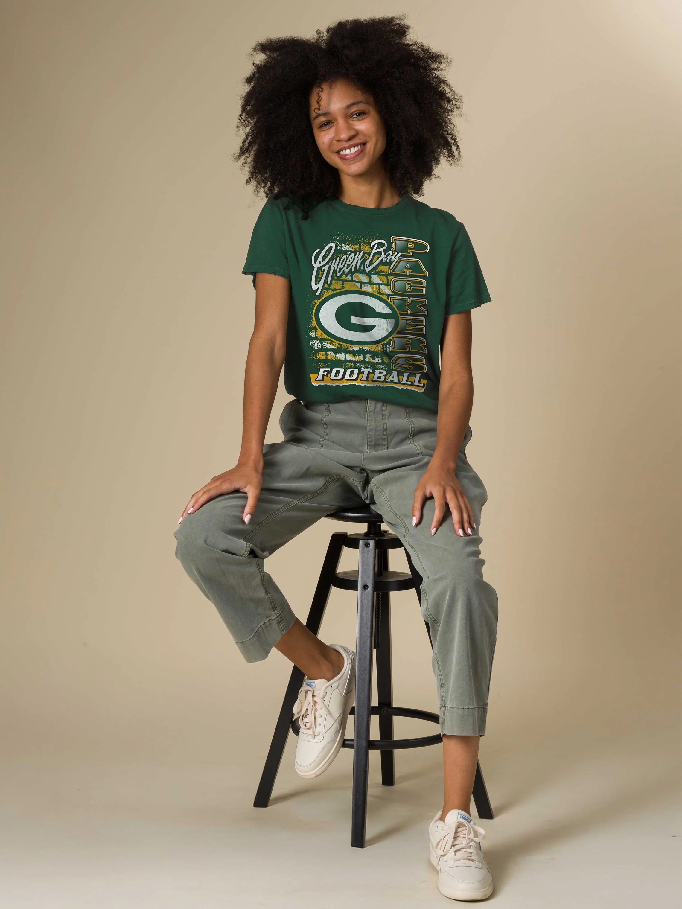 Women's Green Bay Packers Brick Vintage Tee - Image 2