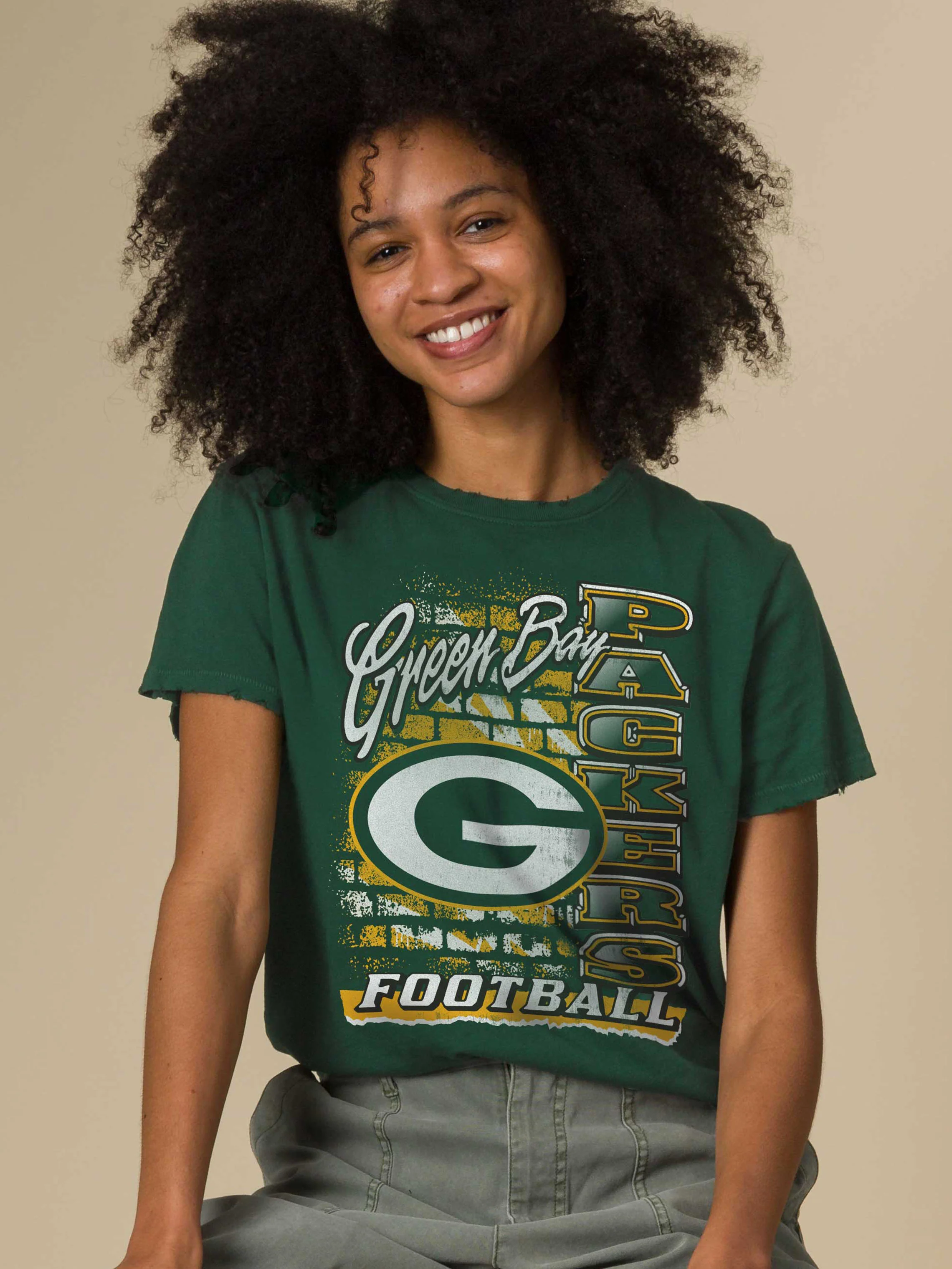 Women's Green Bay Packers Brick Vintage Tee - Image 3