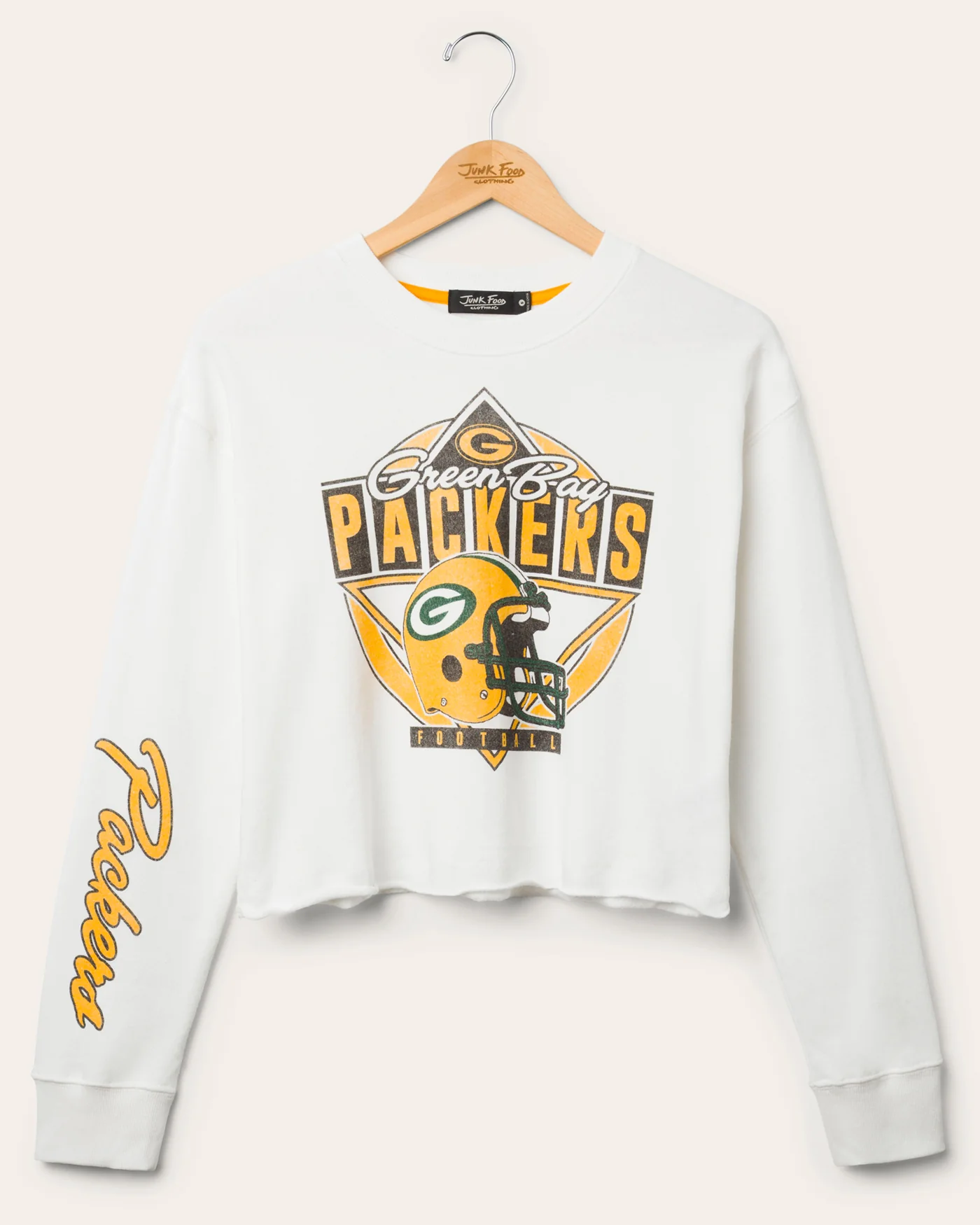 Women's Green Bay Packers Helmet Crop Fleece