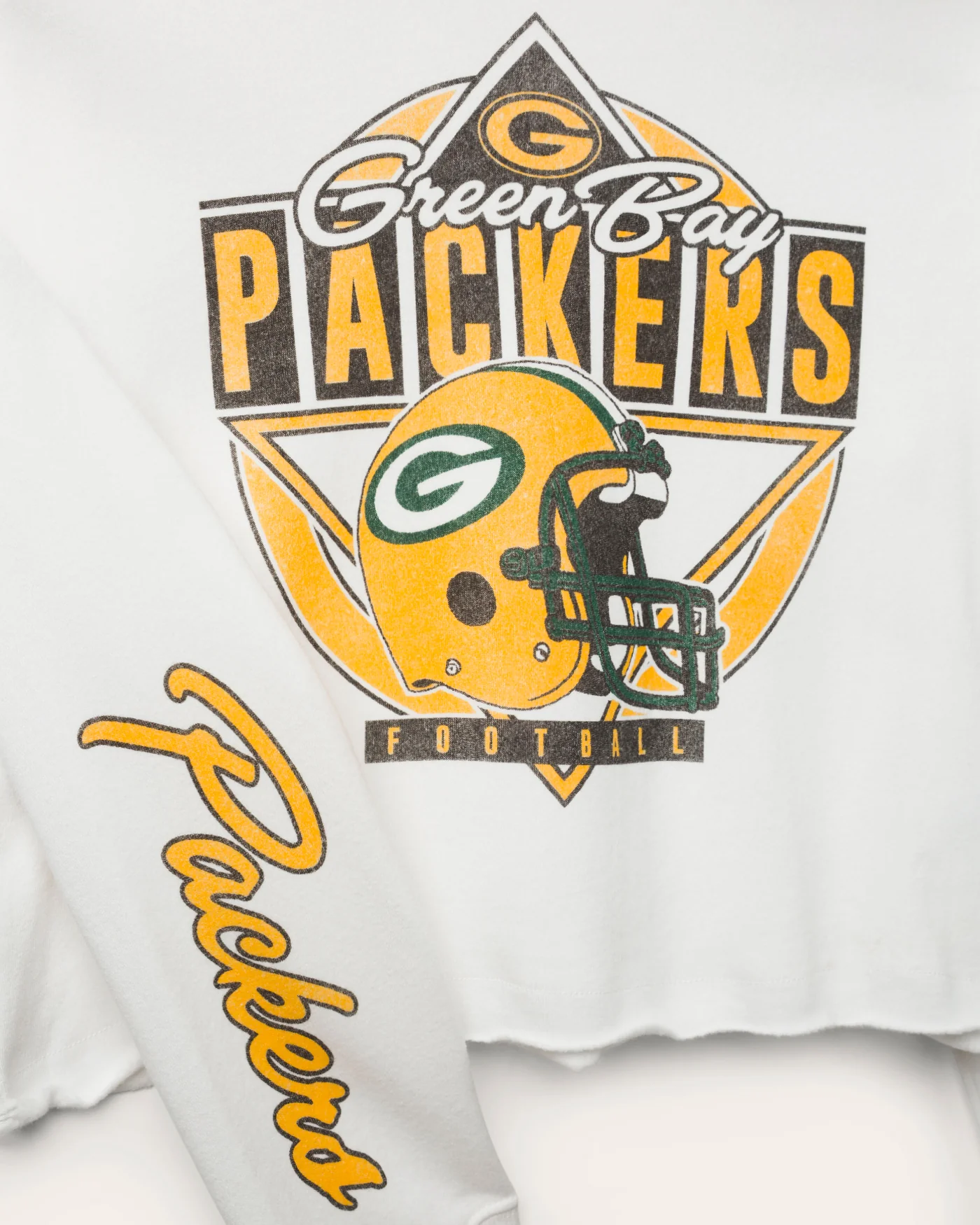 Women's Green Bay Packers Helmet Crop Fleece - Image 5