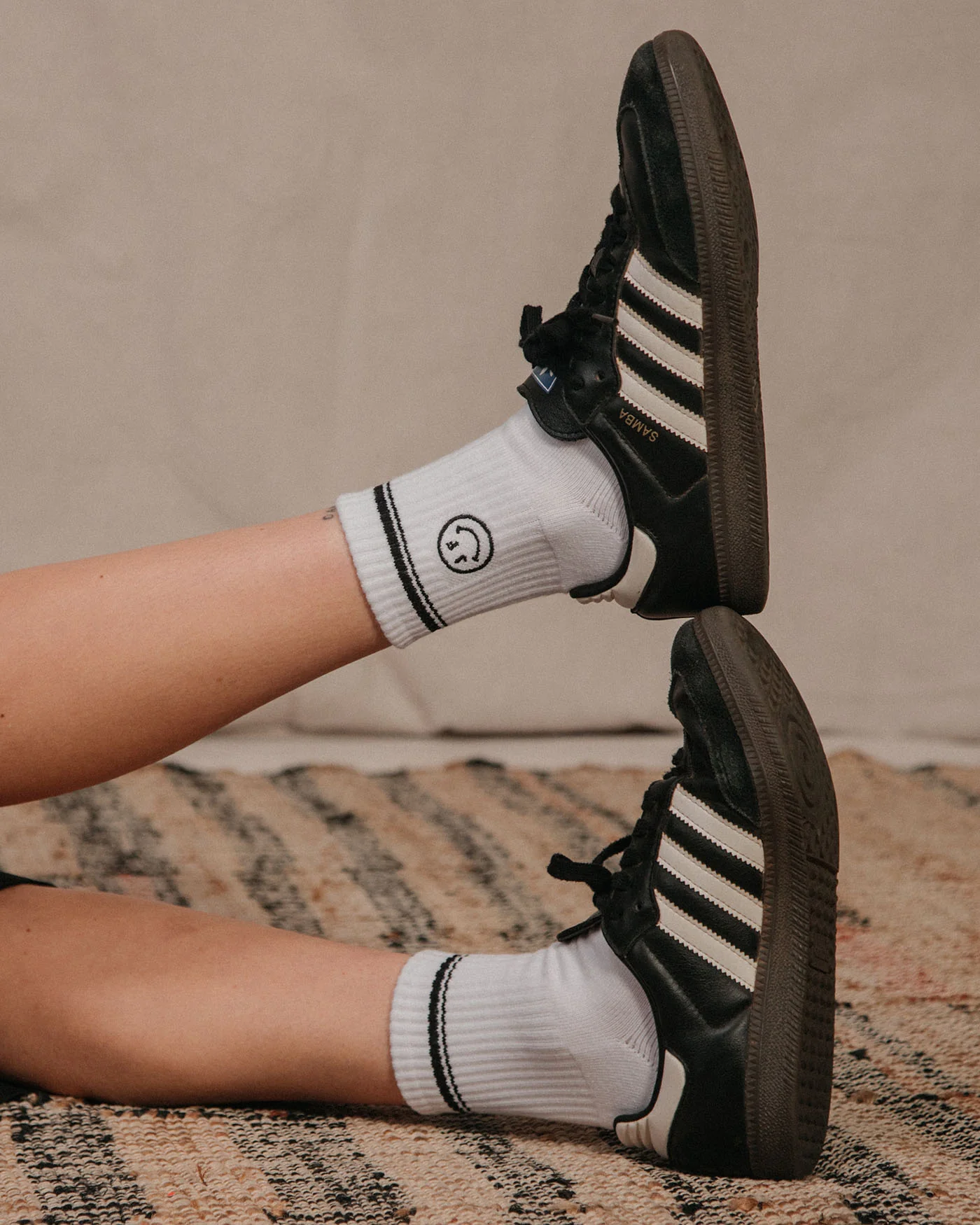 JF Smiley Embroidered Logo Ankle Socks - Image 4