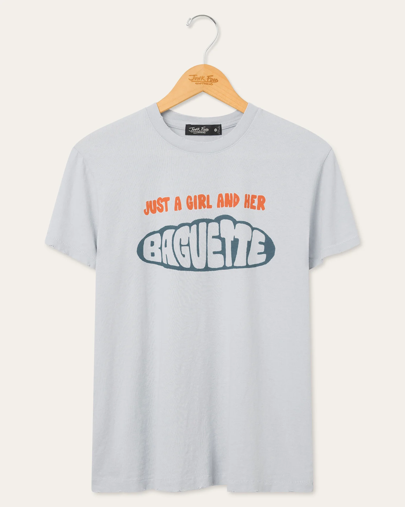 Women's Just a Girl and Her Baguette Vintage Tee