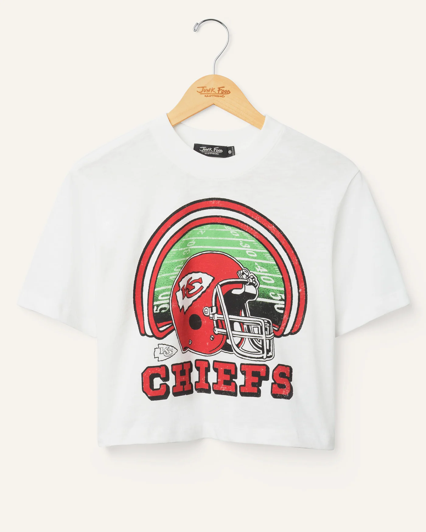 Women's Kansas City Chiefs Game Time Mock Neck Crop Tee