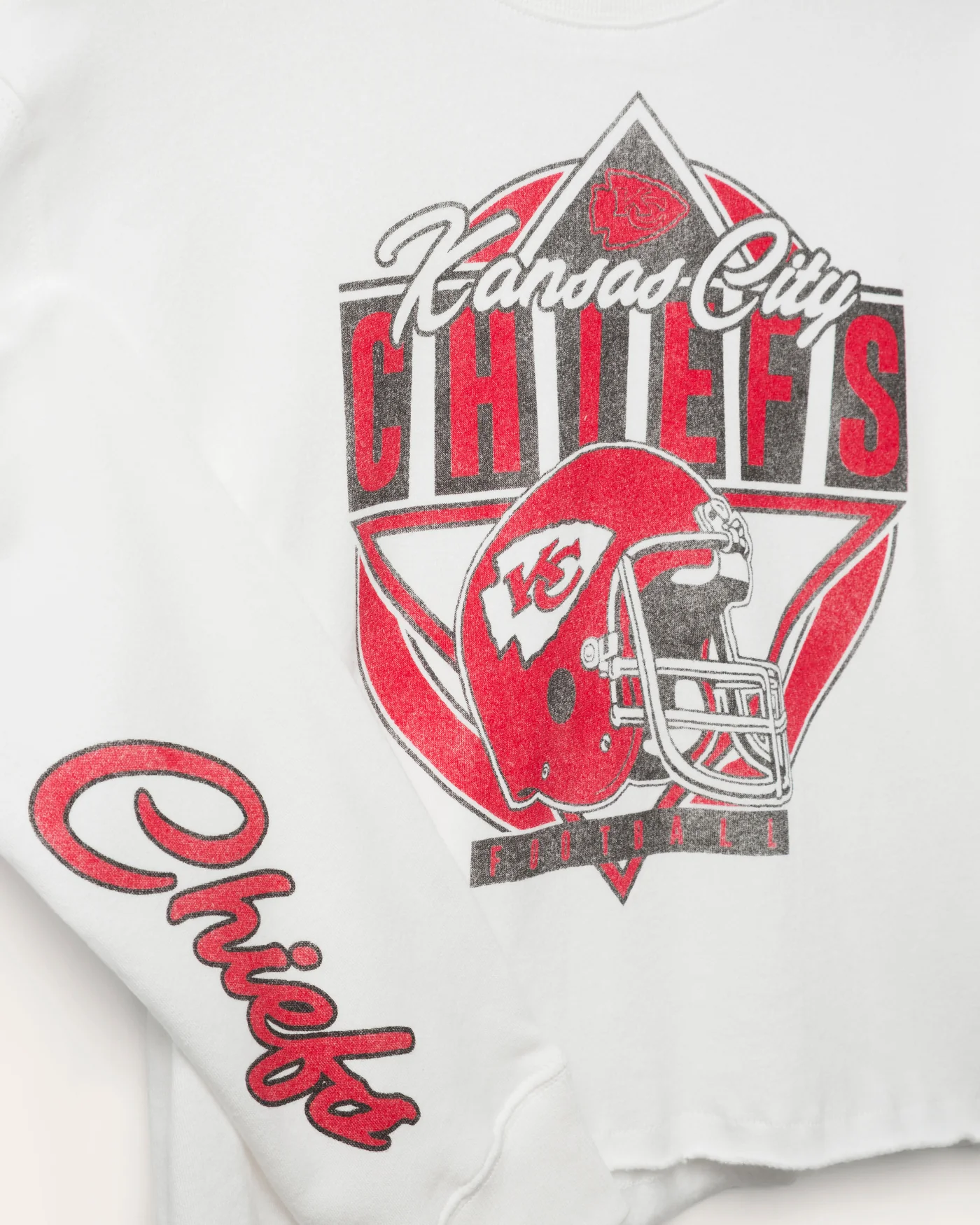 Women's Kansas City Chiefs Helmet Crop Fleece - Image 5
