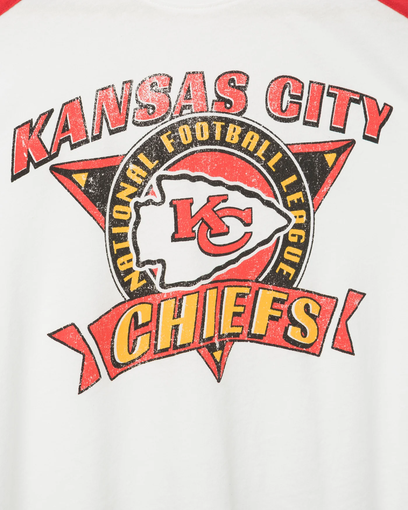 Women's Kansas City Chiefs Striped Crop Tee - Image 5