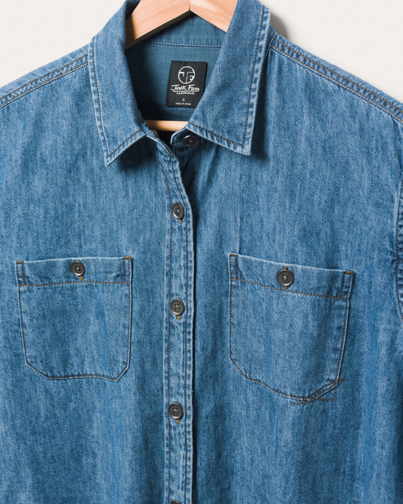 Women's Hemp Denim Crop Shirt - Image 6