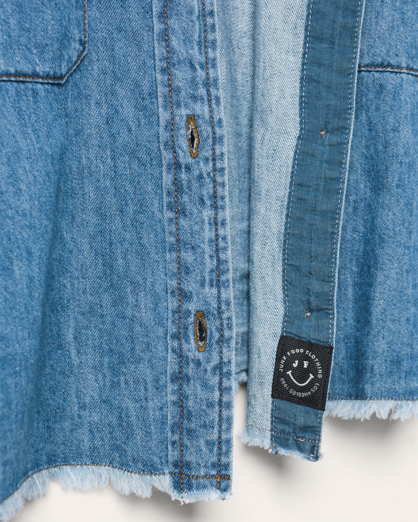 Women's Hemp Denim Crop Shirt - Image 7