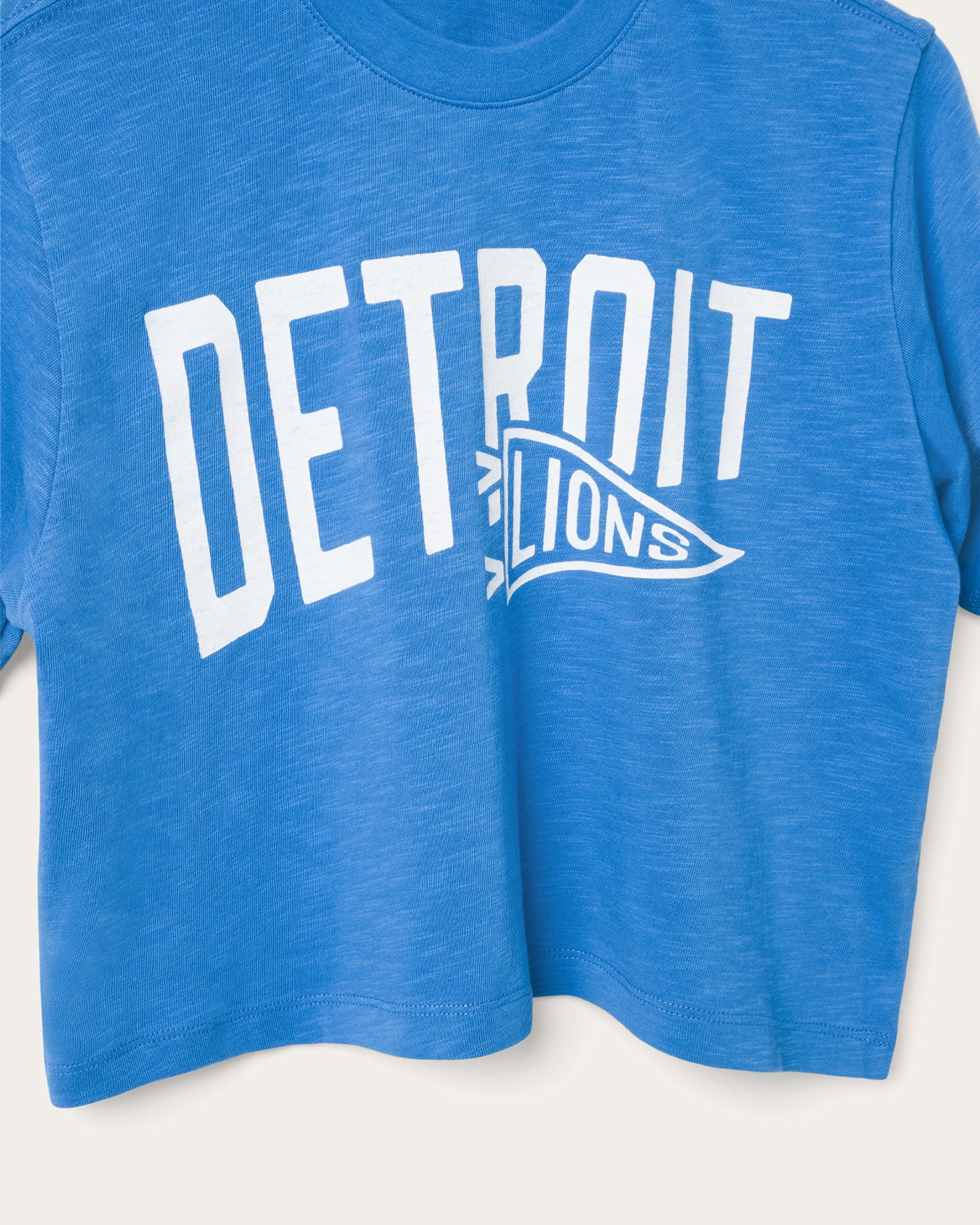 Women's Detroit Lions Dual Threat Mock Neck Crop Tee - Image 5