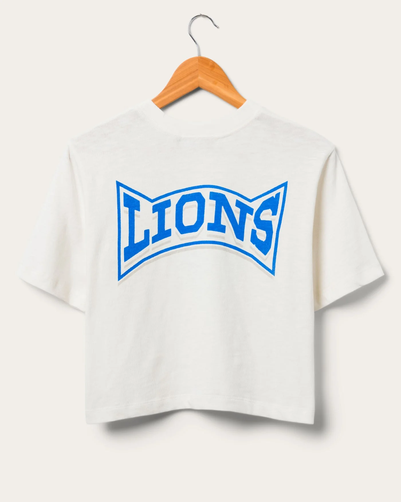 Women's Detroit Lions Mock Neck Crop Tee - Image 2