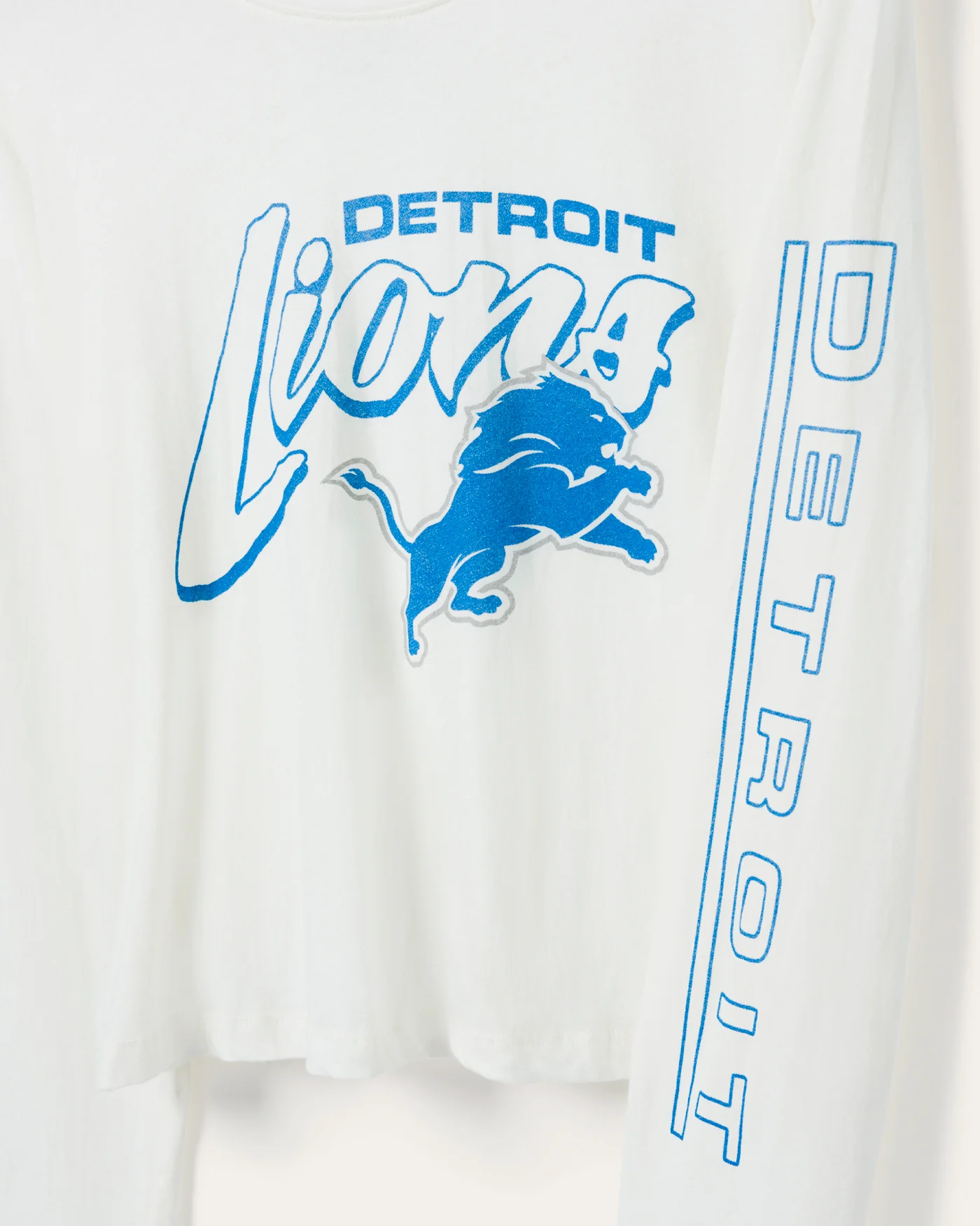 Women's Detroit Lions Touchdown Long Sleeve Crop Tee - Image 3